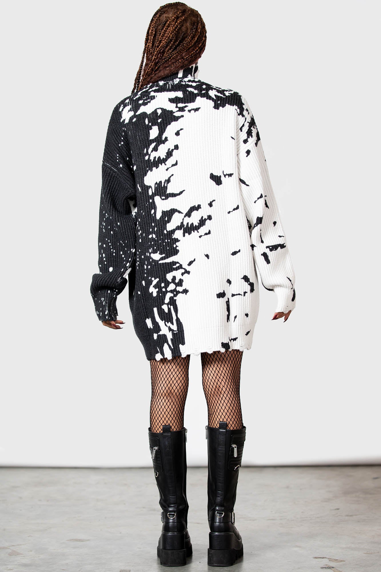 Killstar Slime Time Embroidered Knit Sweater - Unisex Distressed Design