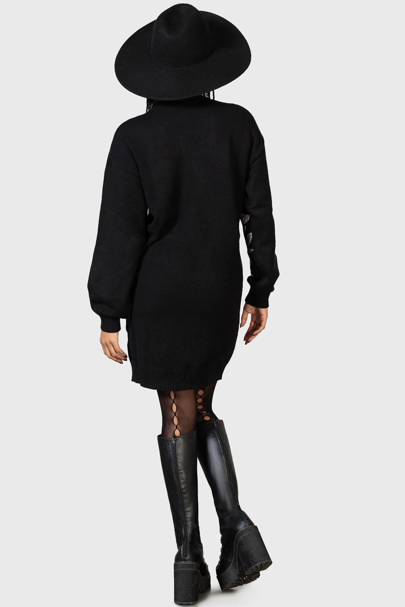 Killstar Bitter Morelle Embroidered Sweater Dress