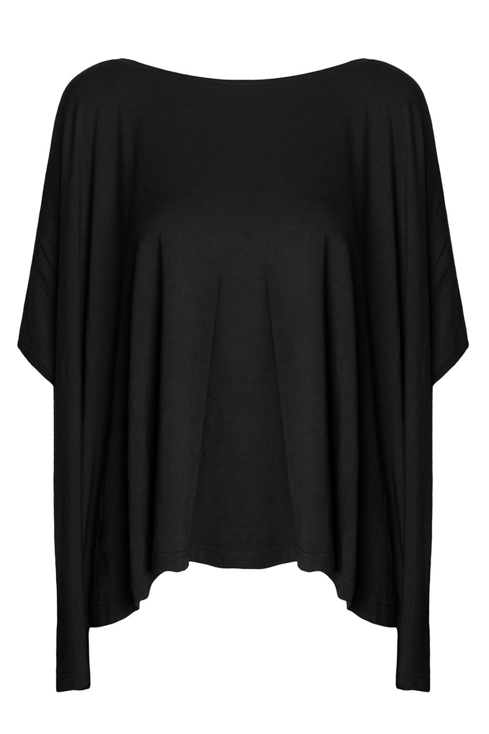 Killstar Black Oversized Blow Out Top - Soft Cotton Jersey