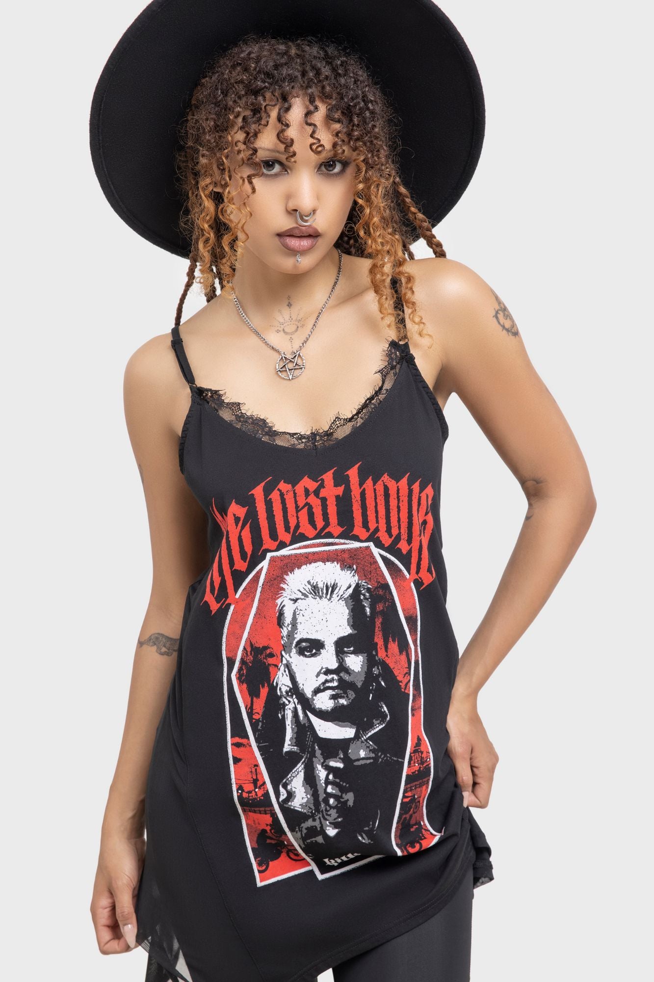 Killstar Lost Boys Boardwalk Cami Dress with Sheer Panels