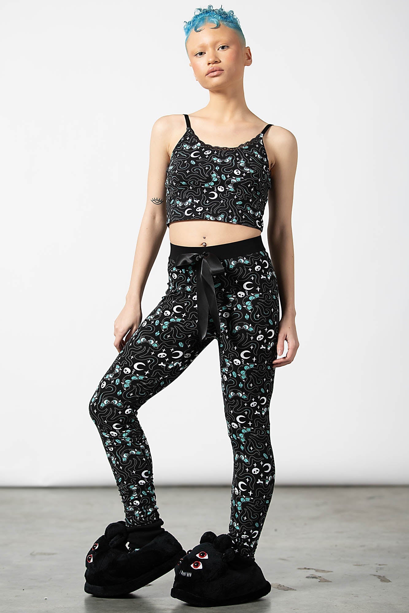 Killstar Cthulhu Print Lounge Pants - Soft Stretch Cotton