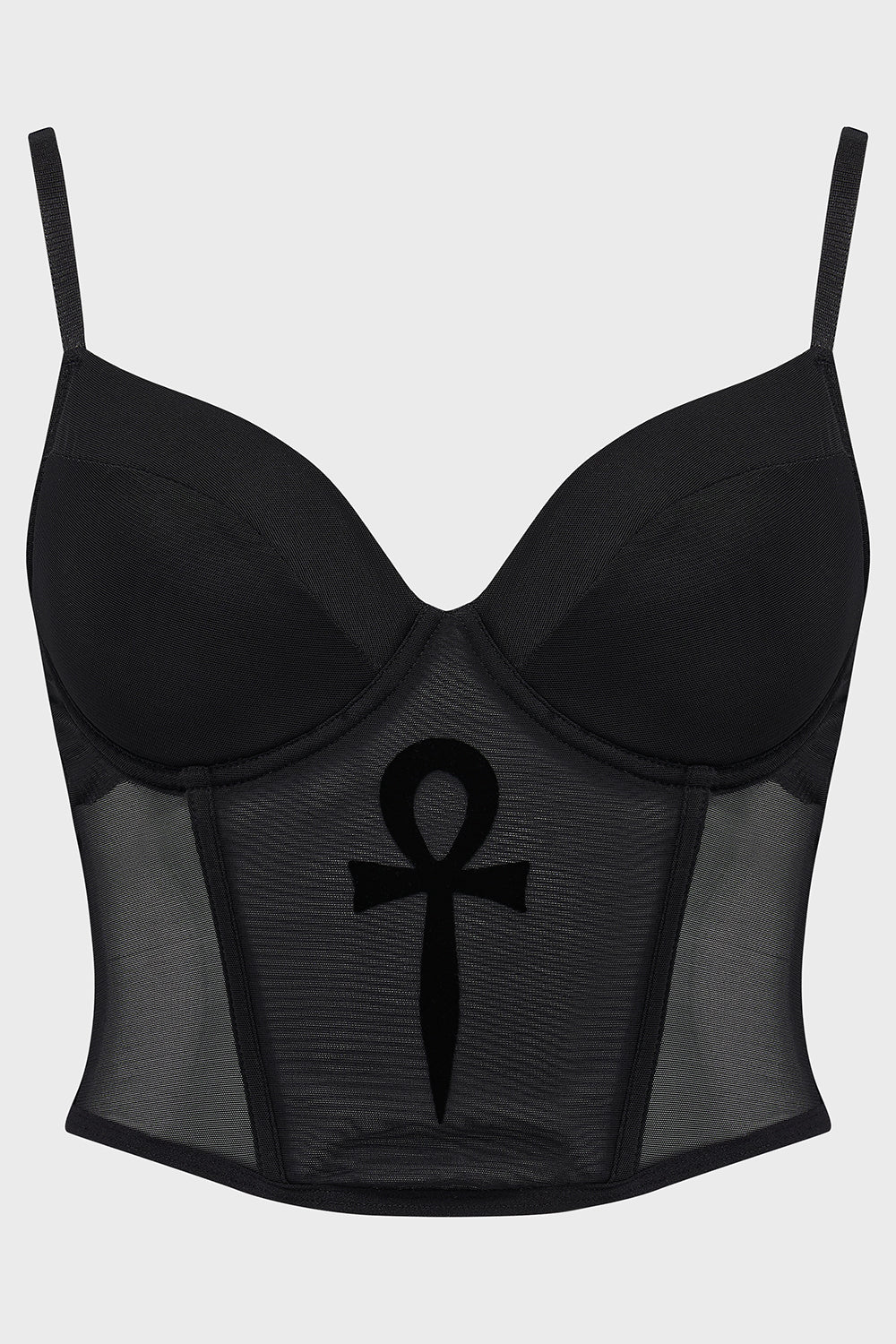 Killstar Dark Eternity Underwire Bra with Ankh Print