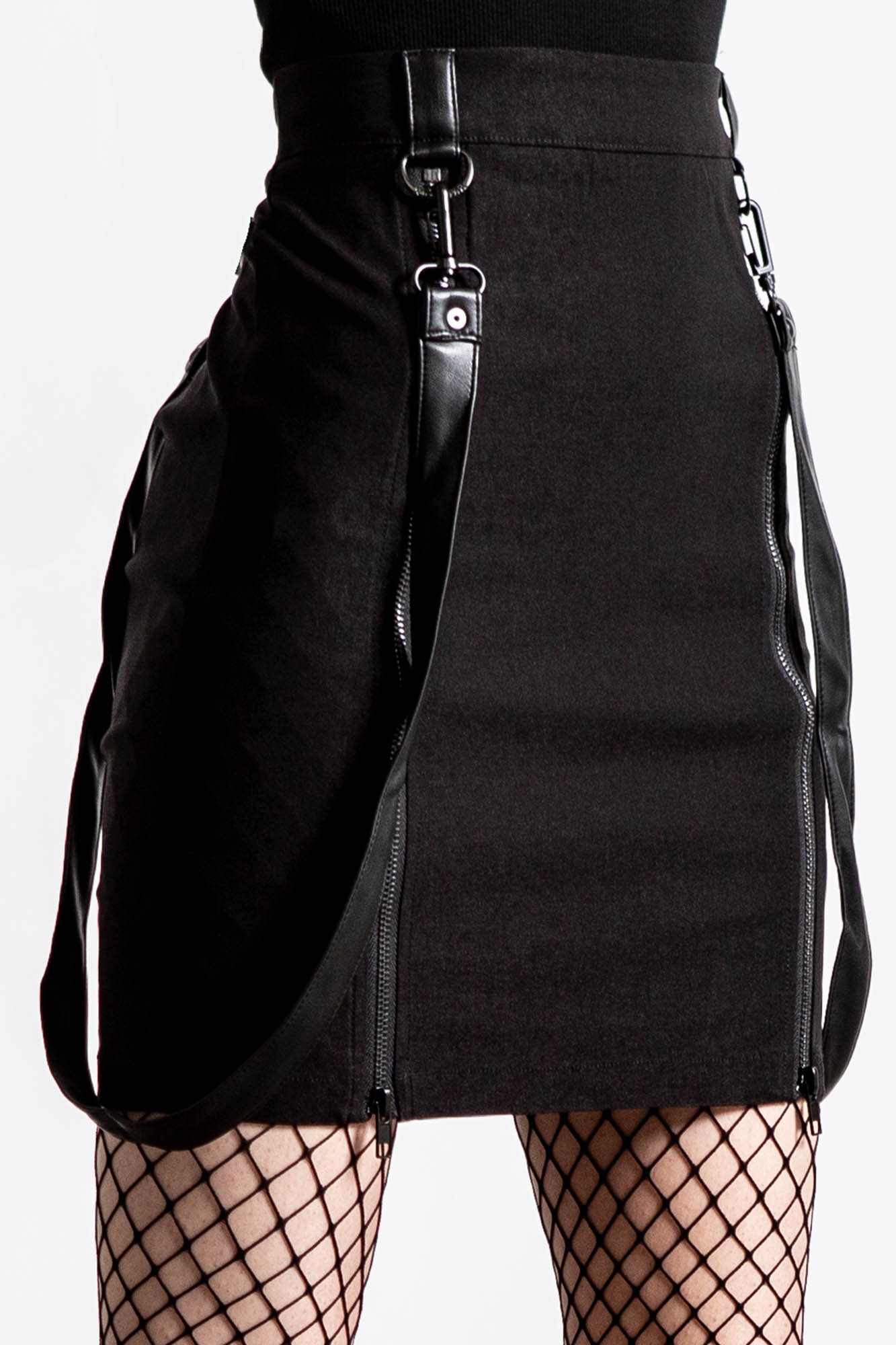 KILLSTAR Daze Of Our Lives Zip-Up Mini Skirt - Ash Tartan
