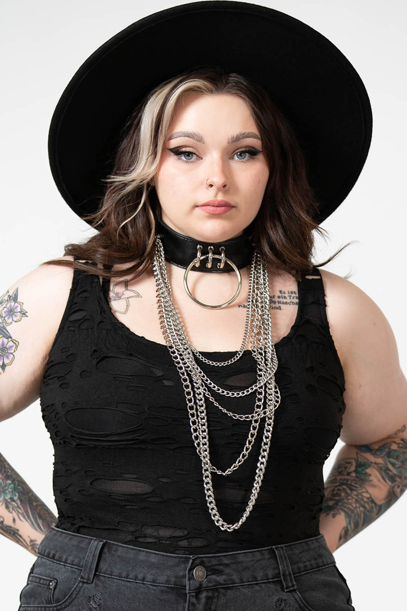 Killstar Deeply Destroyed Adjustable Gothic Choker with Chains