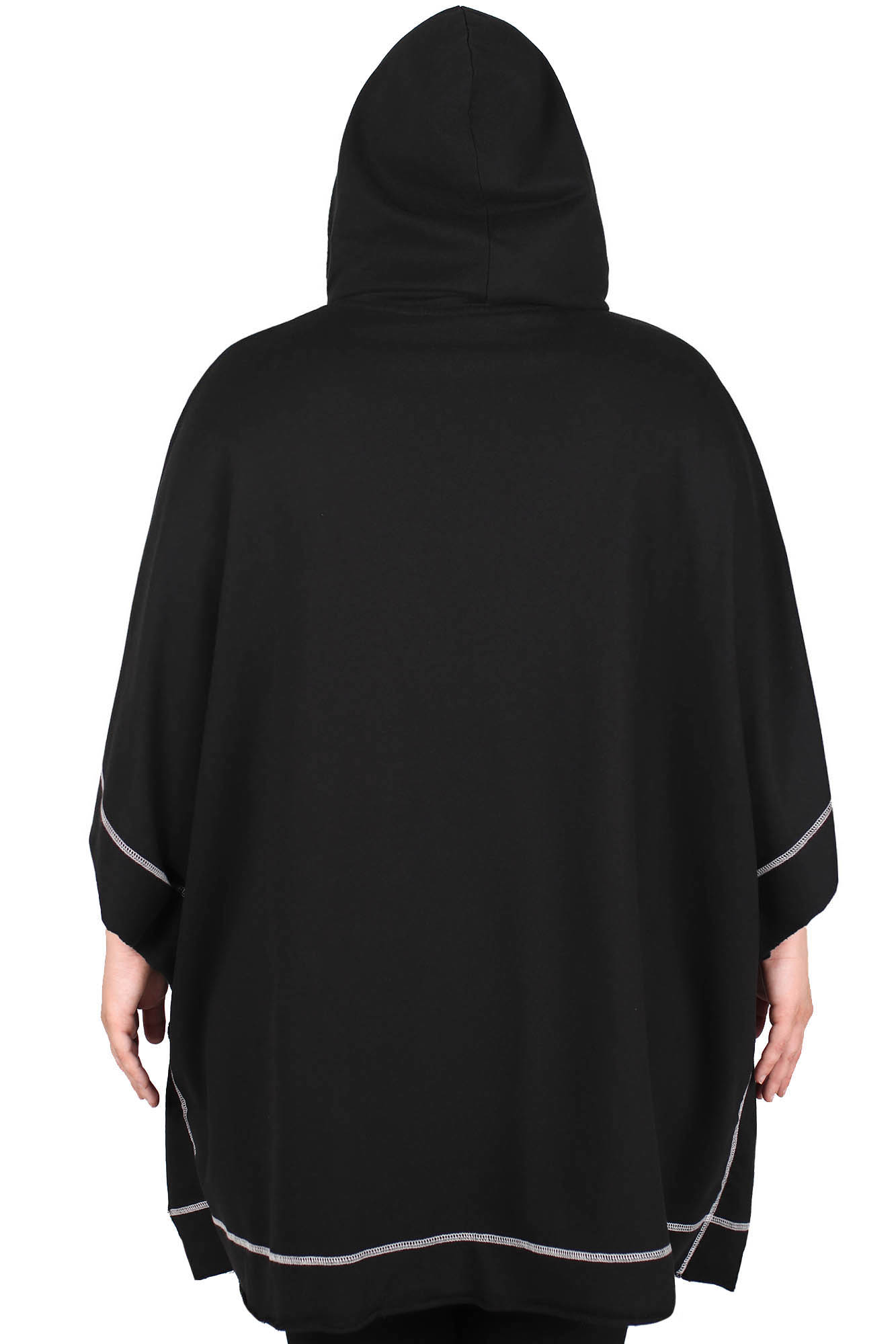 Killstar Departed Batwing Tunic - Oversized Hood & Graphic Print