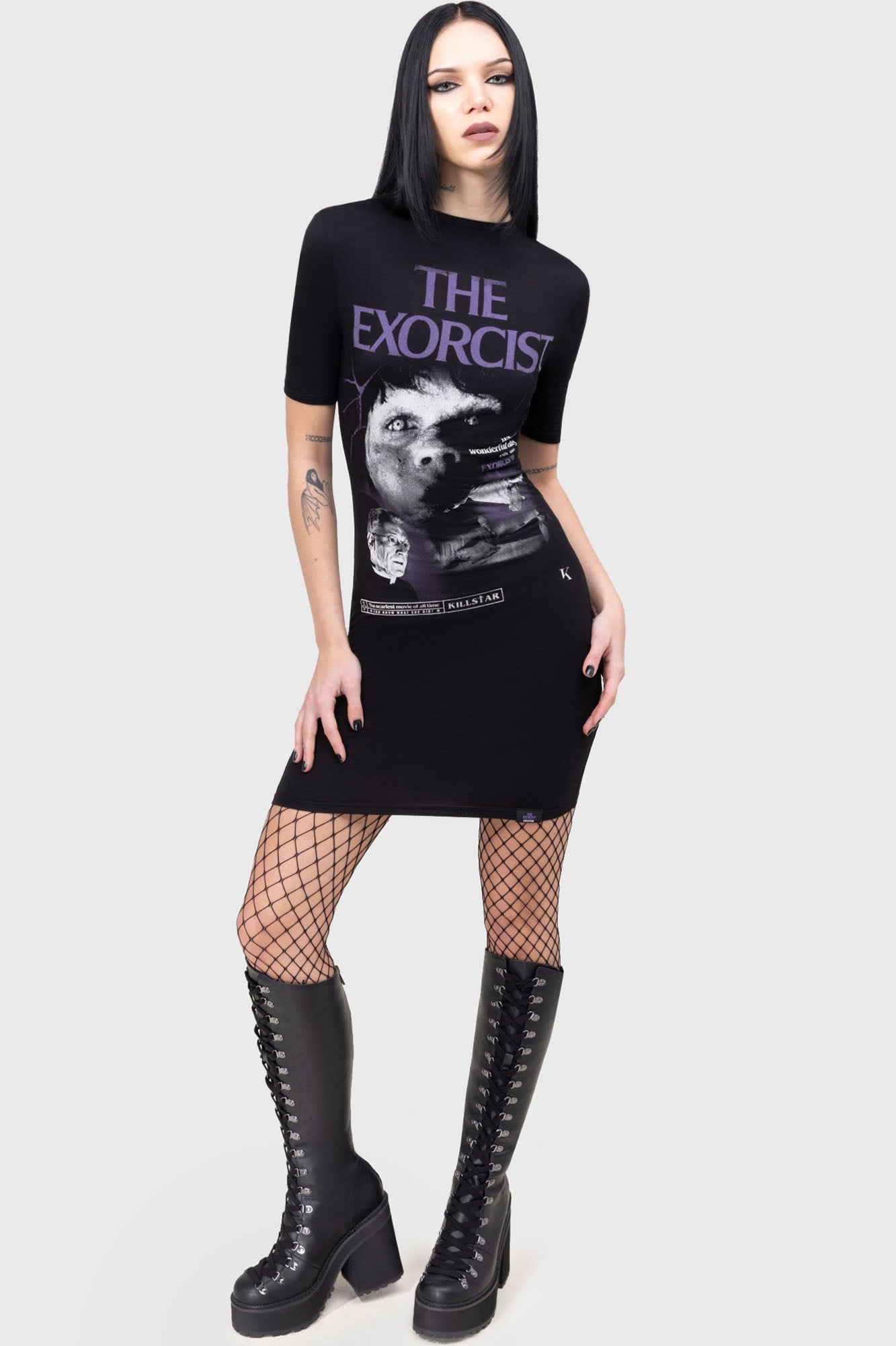 Killstar Exorcised Soul Gothic Dress with Licensed Print