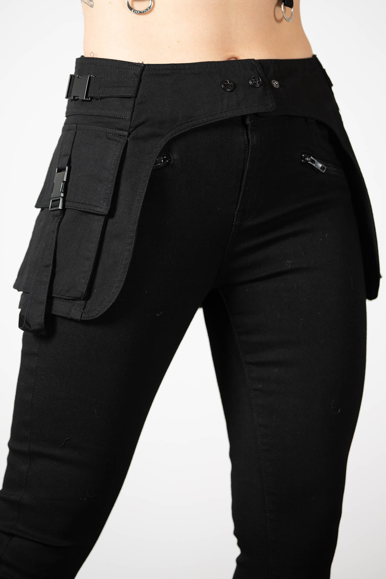 Killstar Glitch Denim Pocket Belt - Adjustable Unisex Style