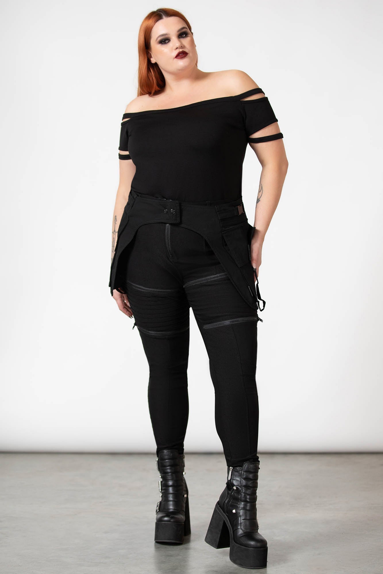 Killstar Glitch Denim Pocket Belt - Adjustable Unisex Style