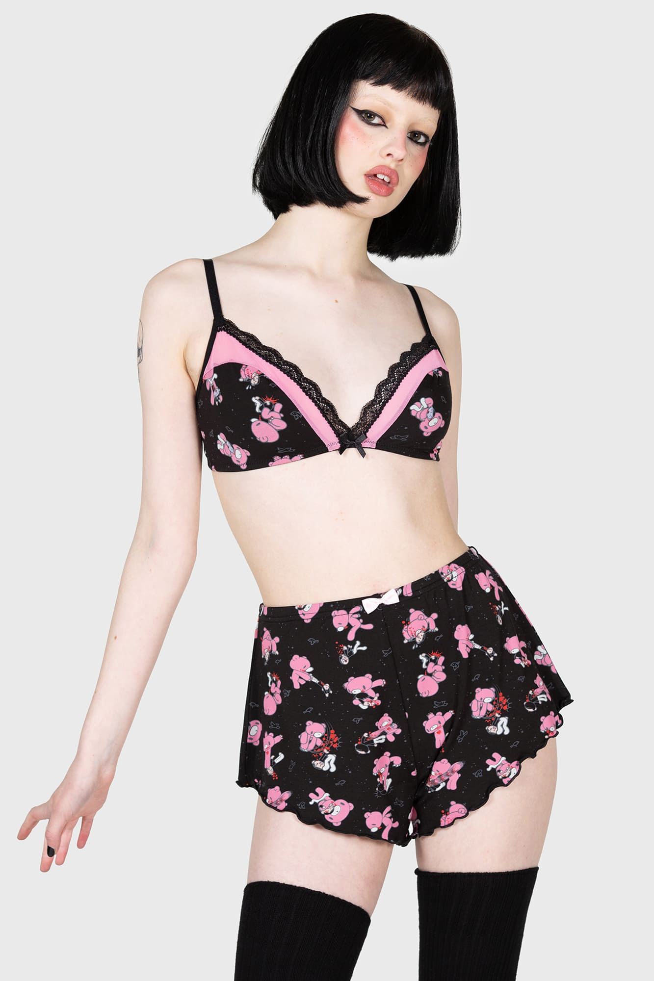 Gloomy Bear Bralet with Lace Trim & Adjustable Straps – Killstar