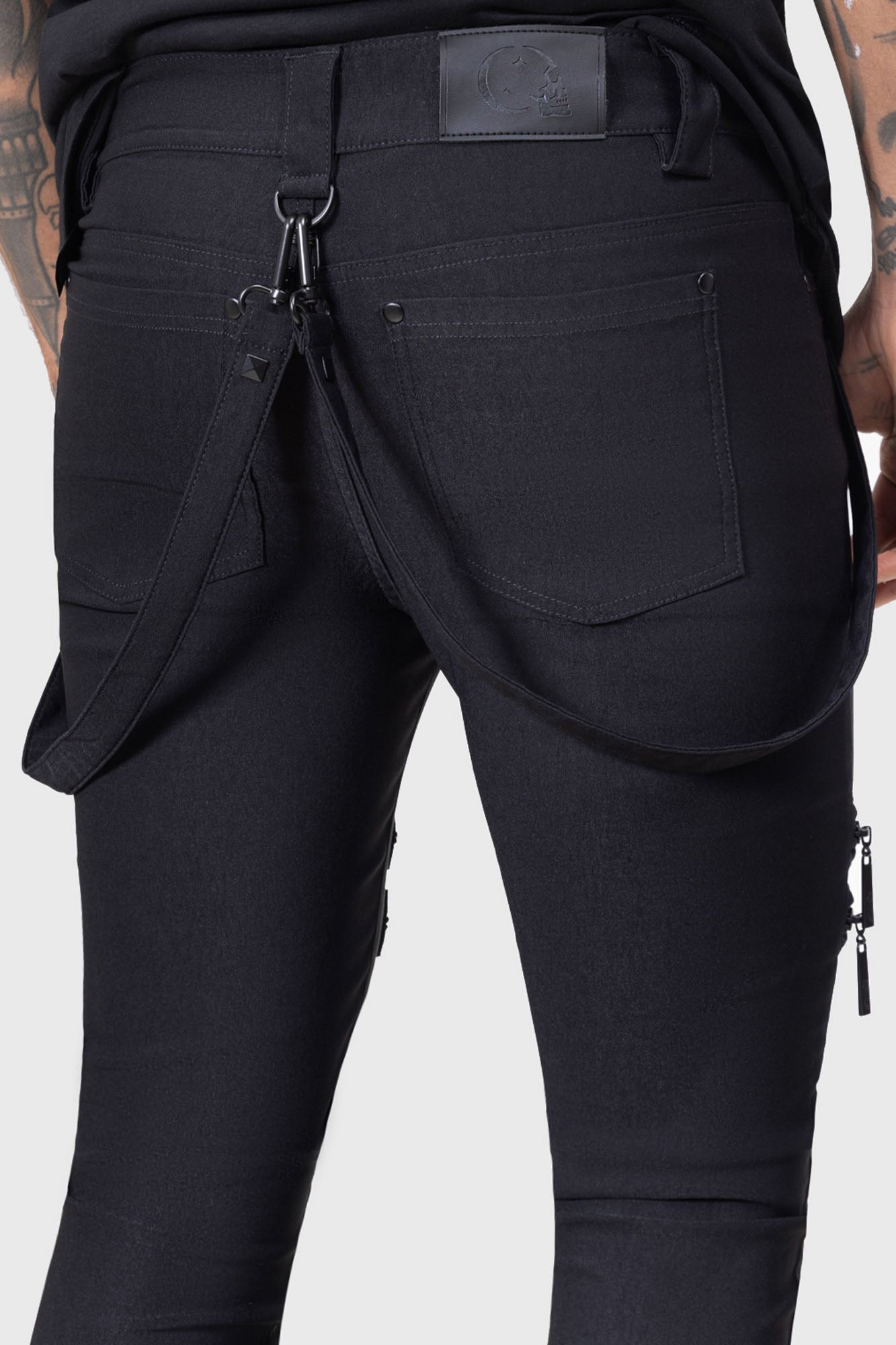 Kihilst Hecate Fury Slim Fit Cotton Trousers with Zip Details