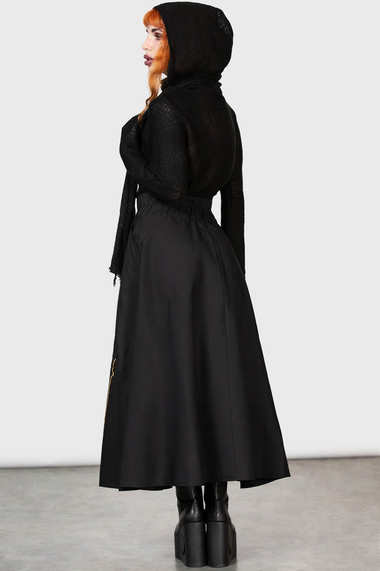 KILLSTAR Wassail Maxi Skirt with Pockets & Custom Graphics