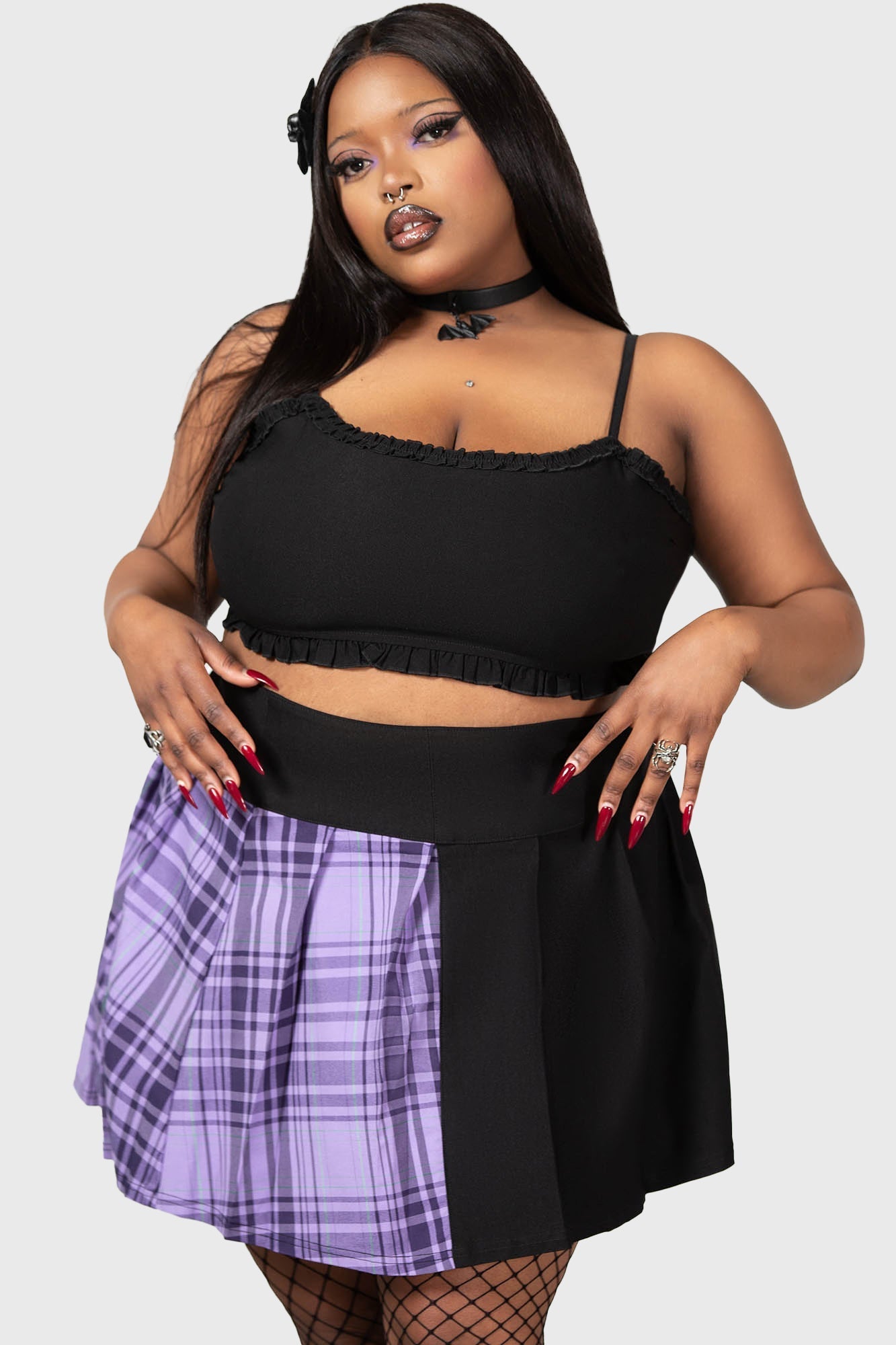 Killstar Ines Corset Back Crop Top - Adjustable Straps