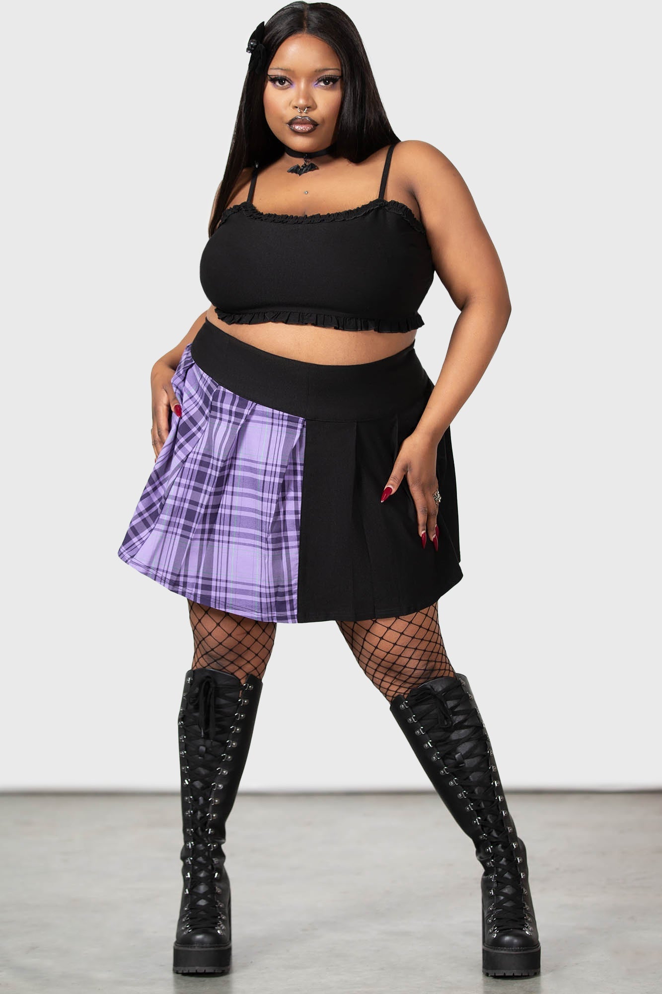 Killstar Ines Corset Back Crop Top - Adjustable Straps