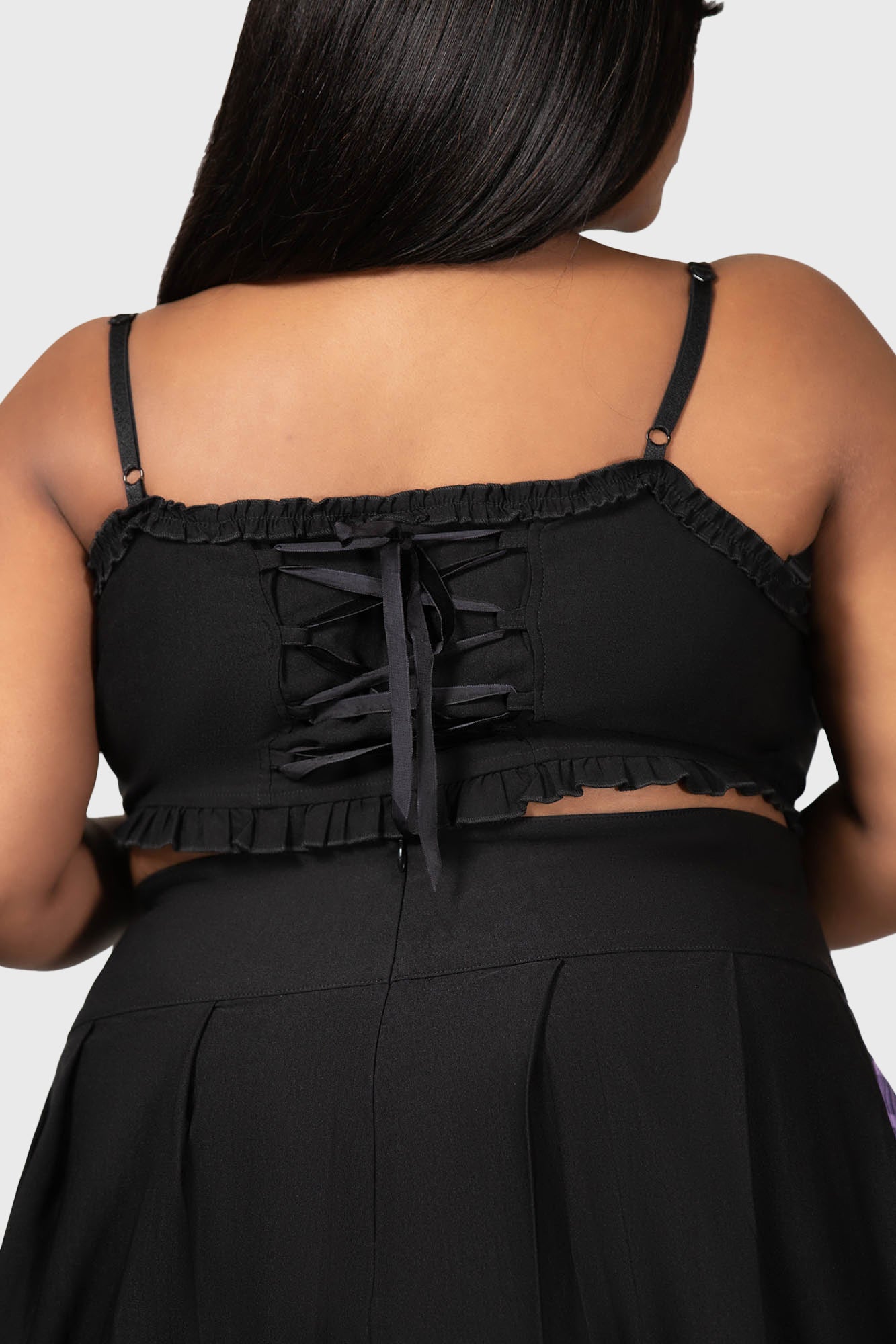 Killstar Ines Corset Back Crop Top - Adjustable Straps