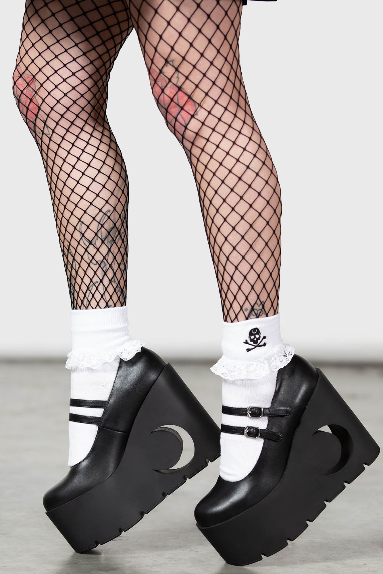 Lunar Doll Mary Jane Platform Pumps with Adjustable Straps