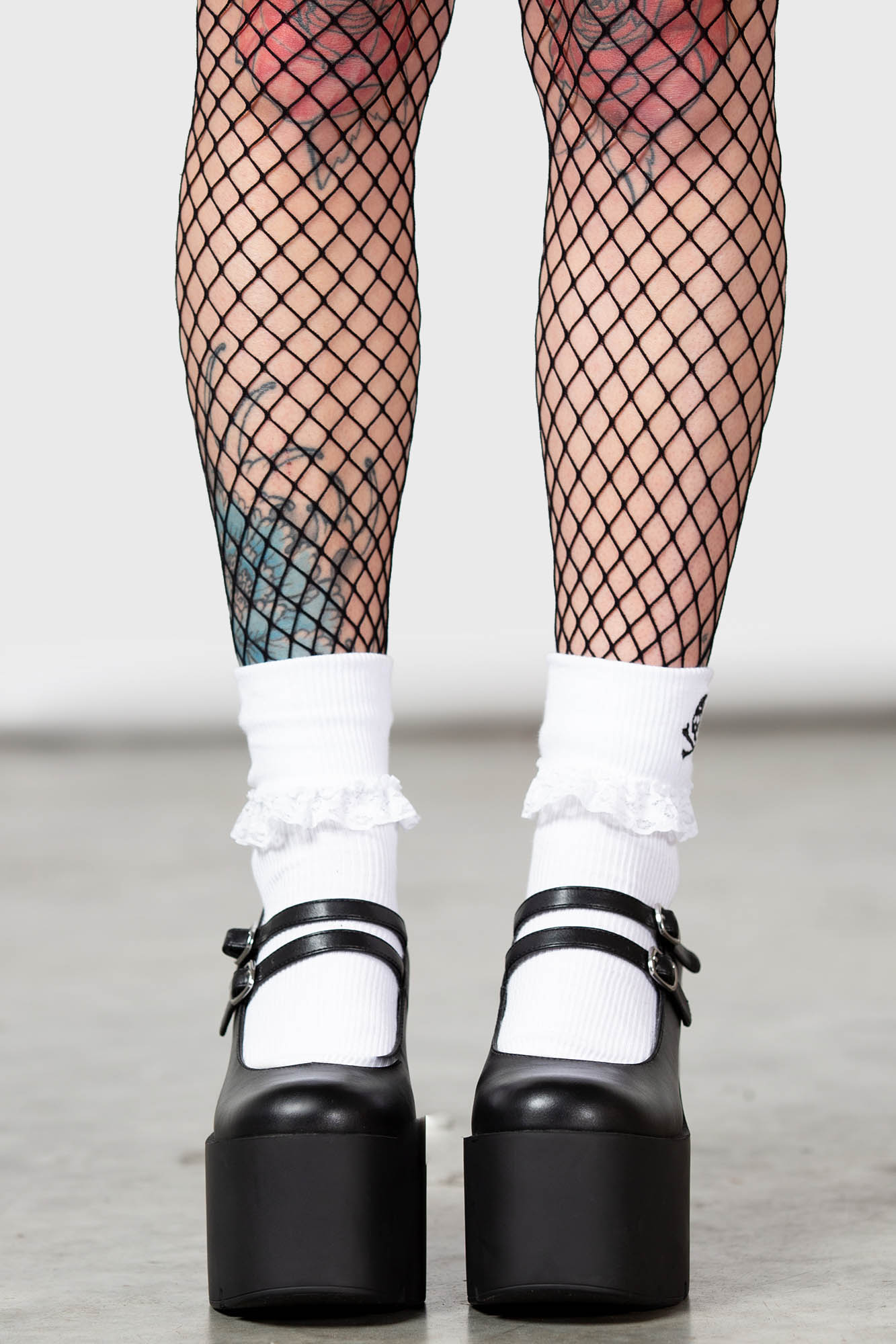 Lunar Doll Mary Jane Platform Pumps with Adjustable Straps