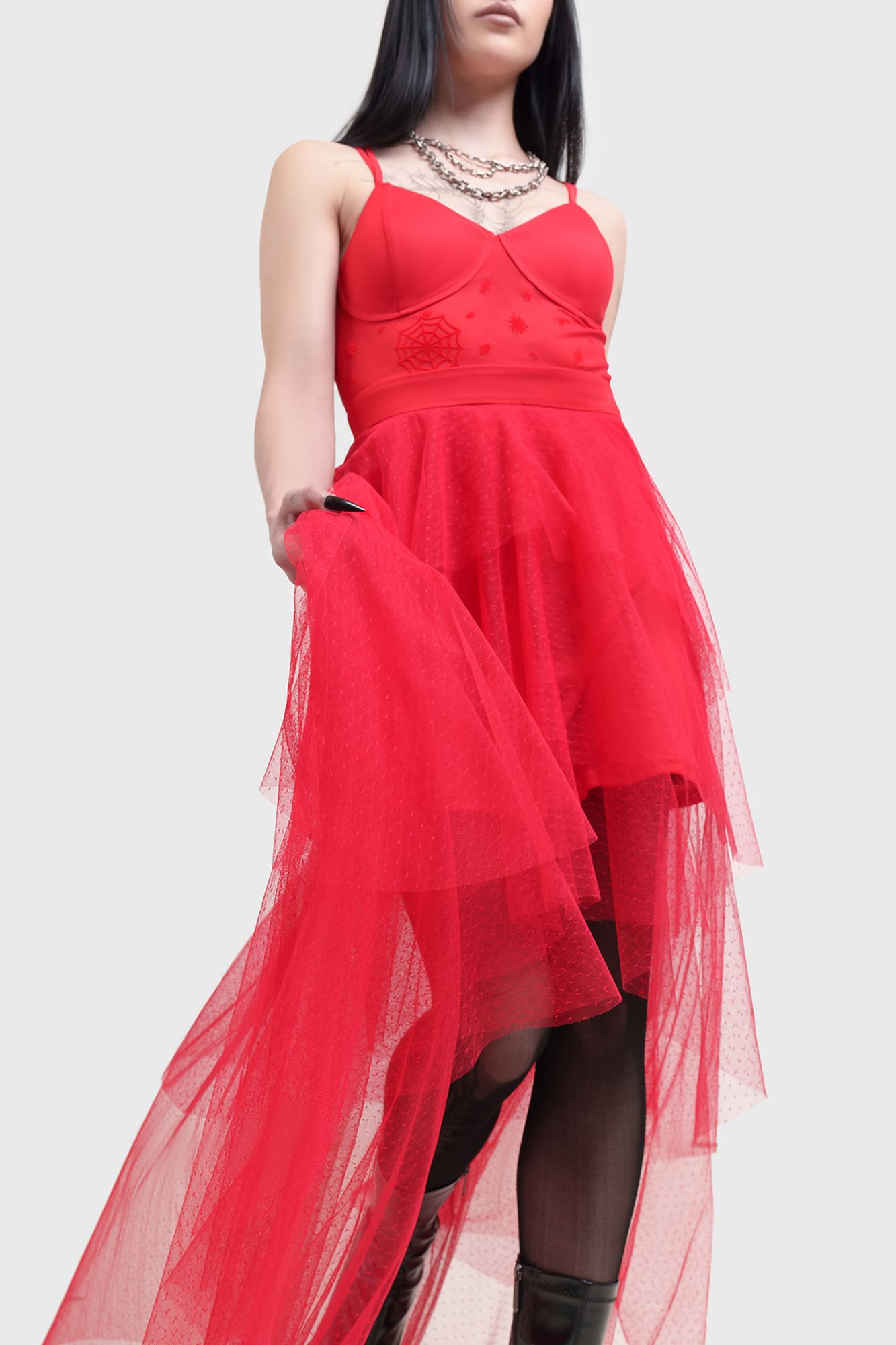 Killstar Lydia Deetz Beetlejuice Maxi Dress with Bug Embroidery