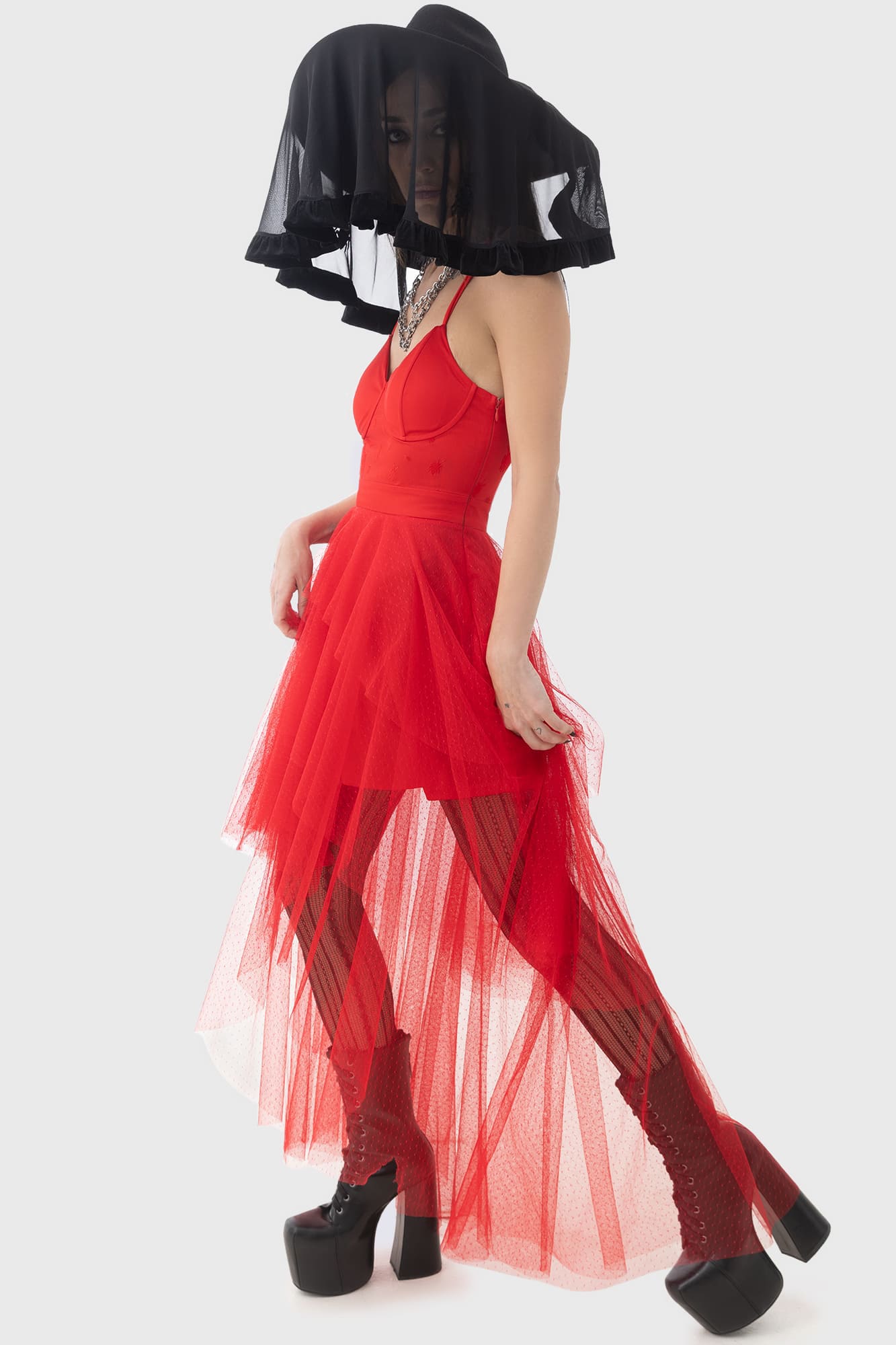 Killstar Lydia Deetz Beetlejuice Maxi Dress with Bug Embroidery