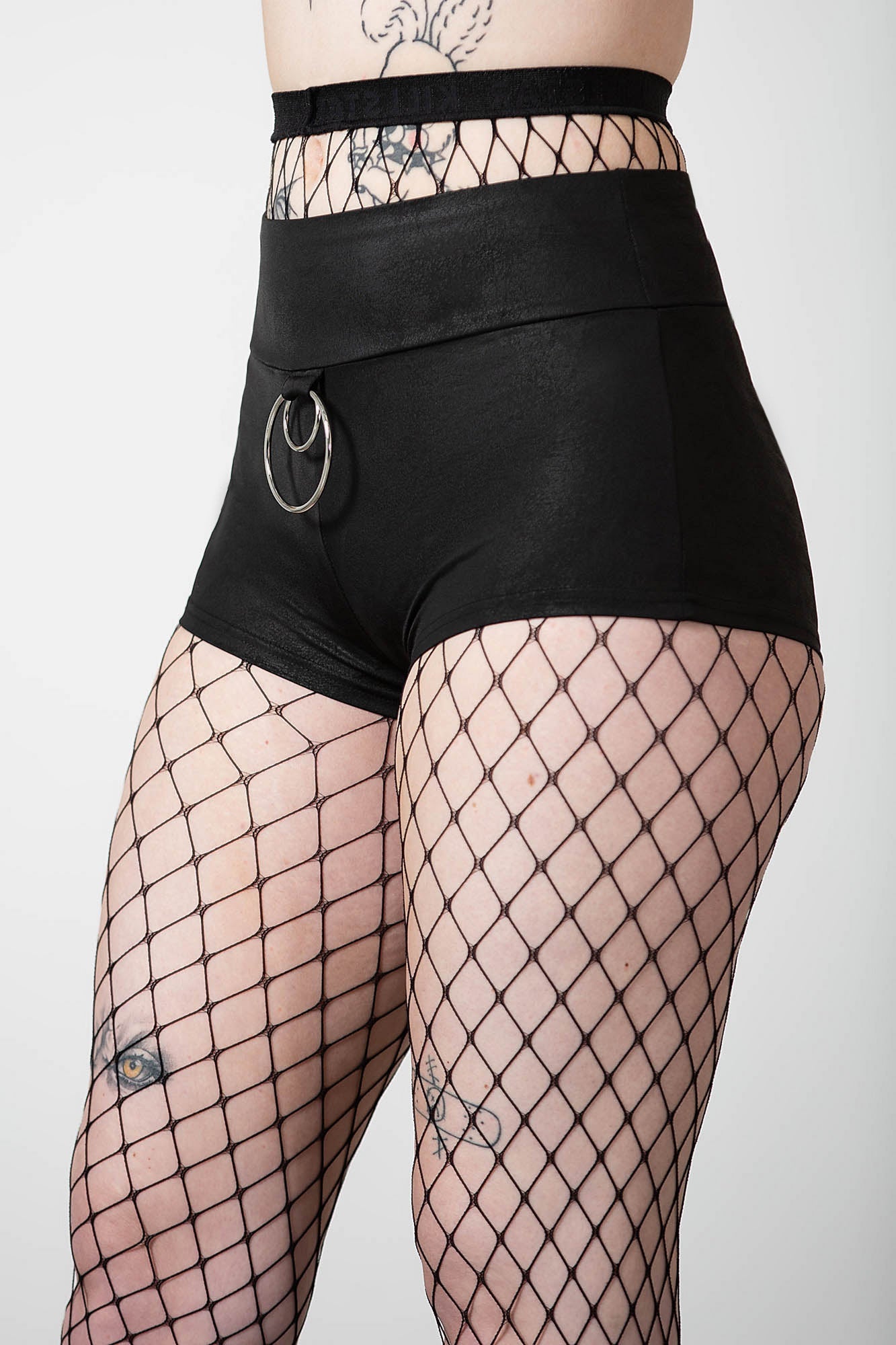 Killstar Melvina Suede Look Hotpants with O-Ring Detail
