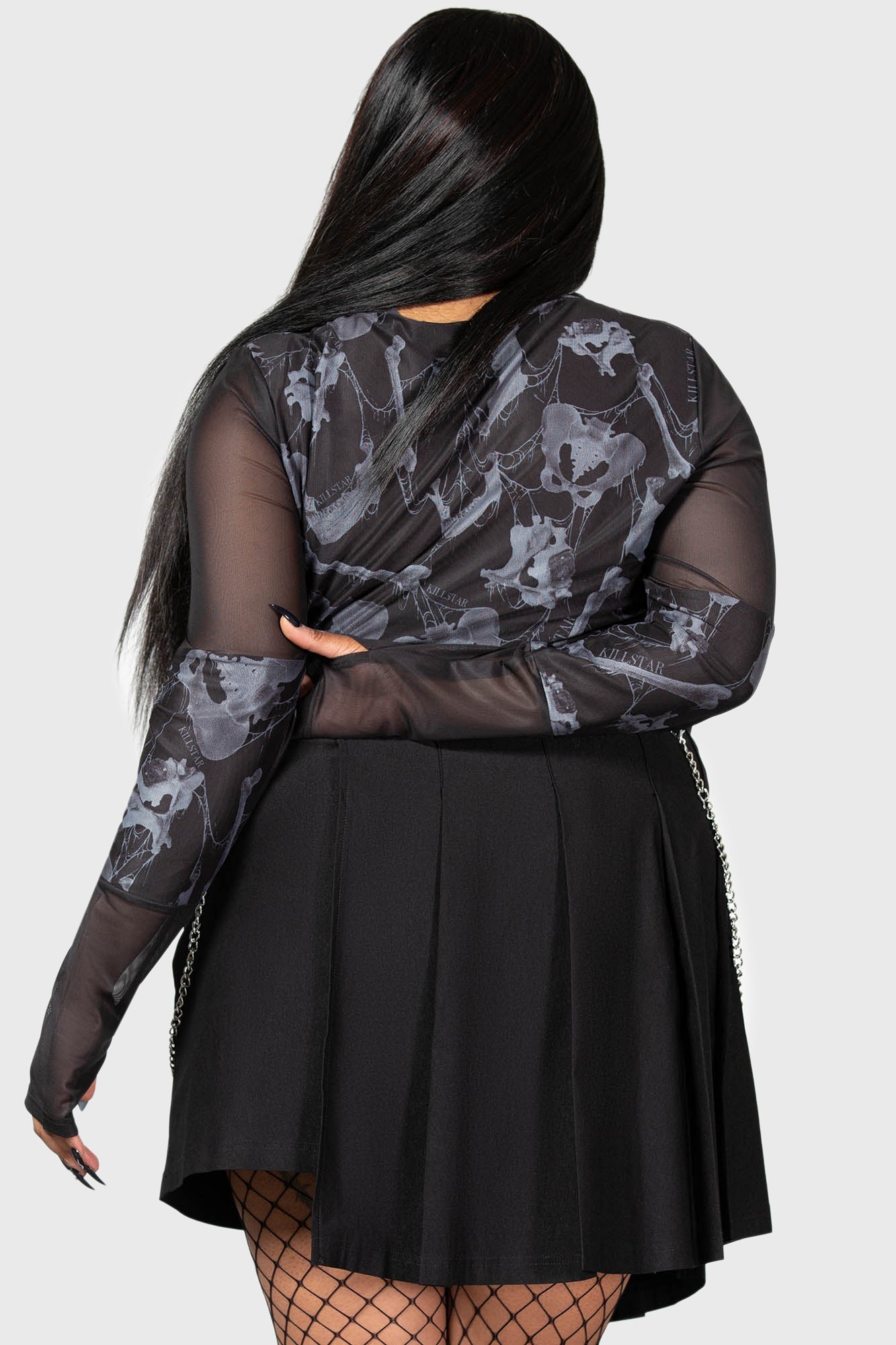 Killstar Moonbeam Asymmetric Layered Skirt with Chain Detail