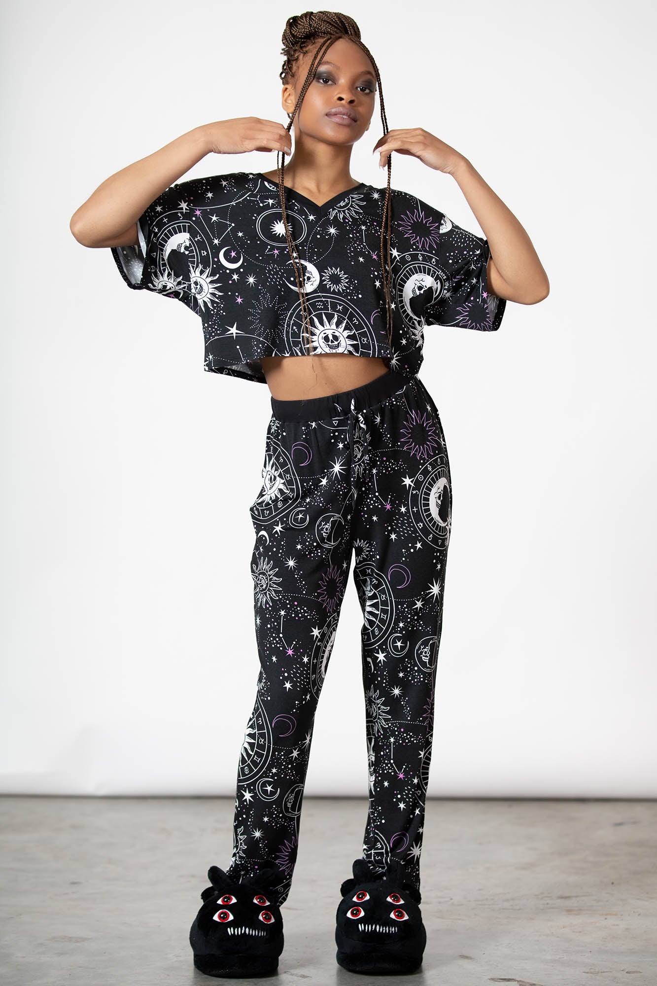Moonlight V Neck Crop Top - Soft Stretch Relaxed Fit