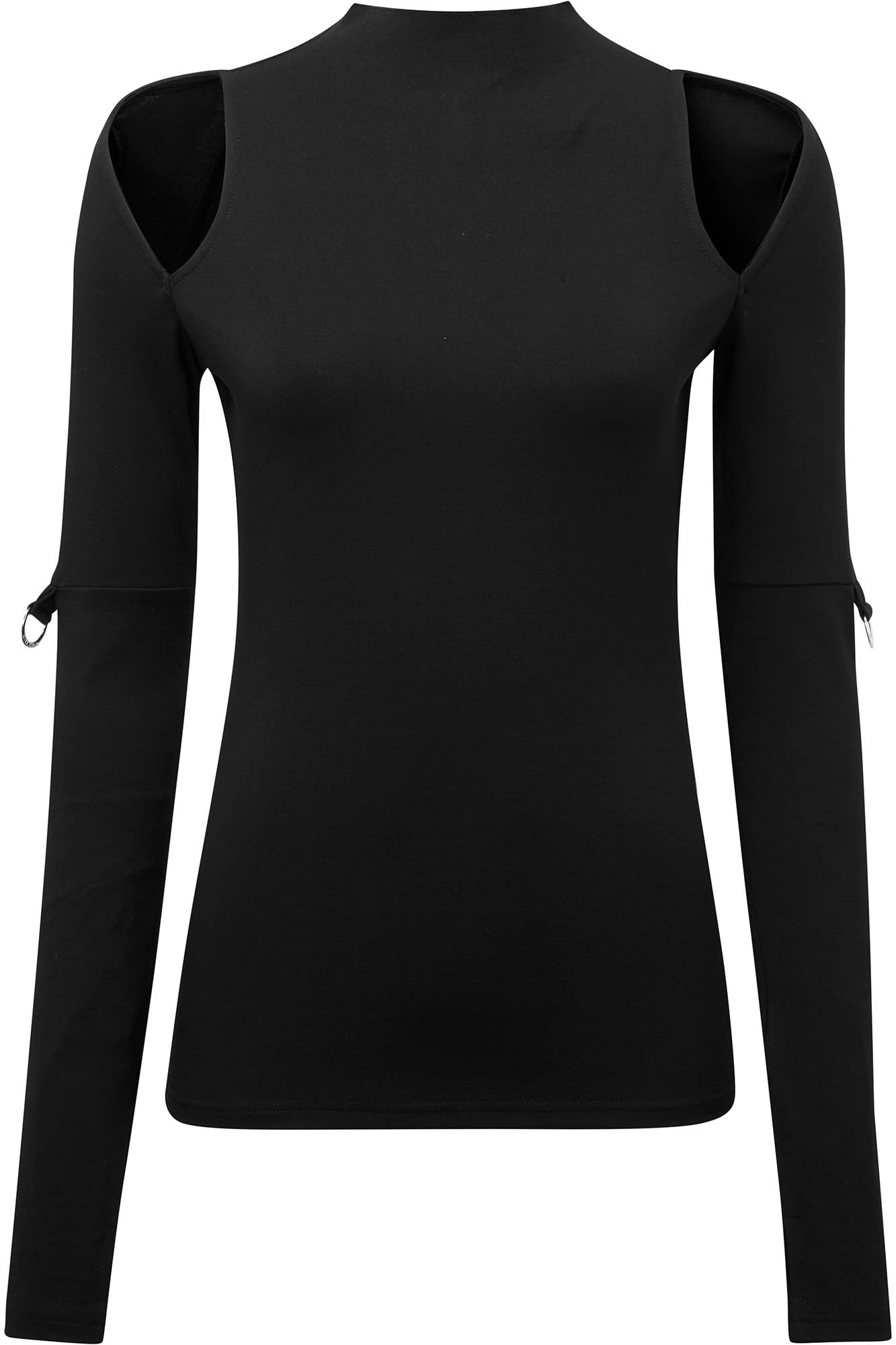 Killstar Nebula Long Sleeve Gothic Top with Cut-Out & D-Rings