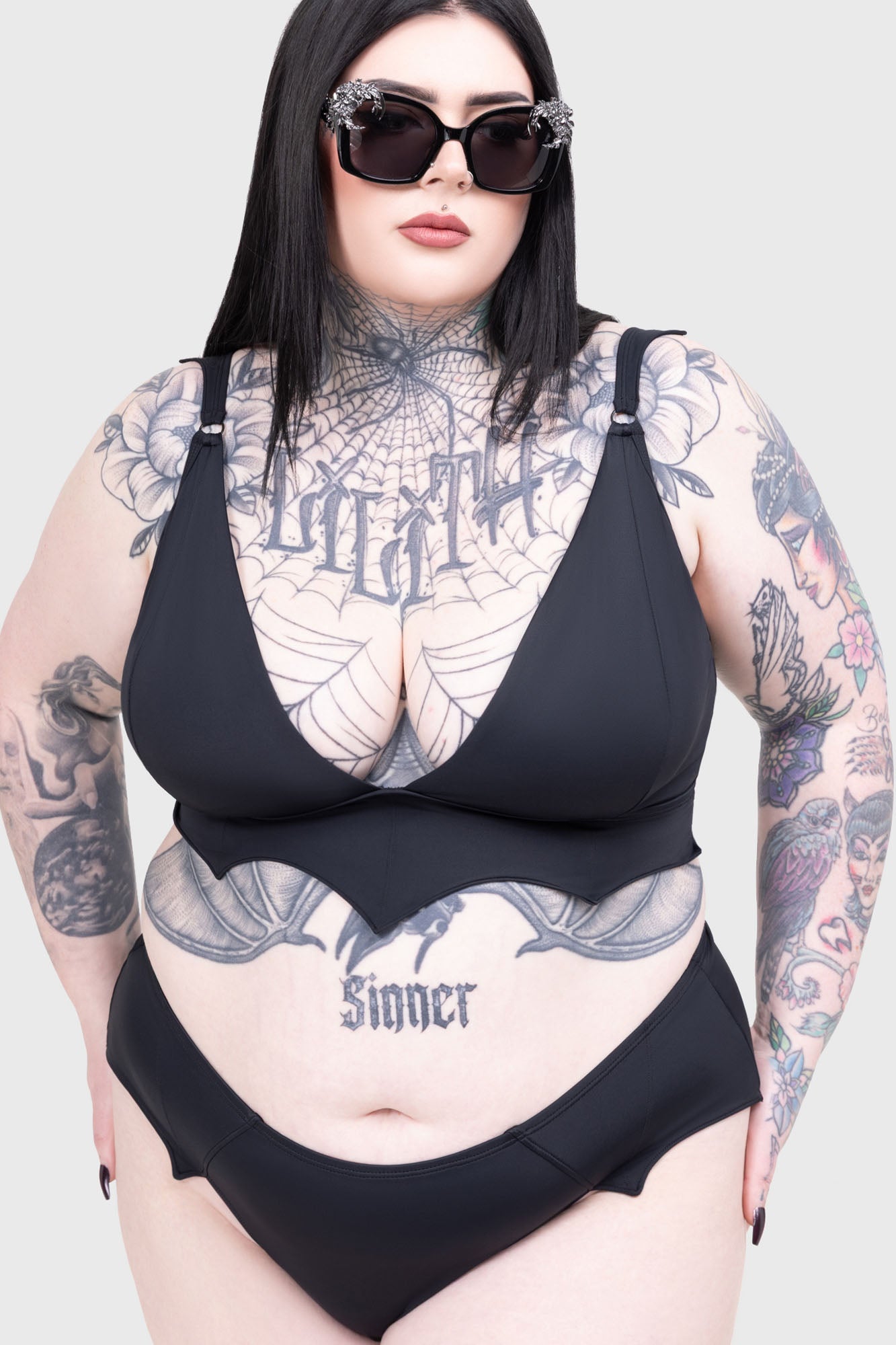 Killstar Nocturnal Echo Recycled Fabric Bikini Bottoms