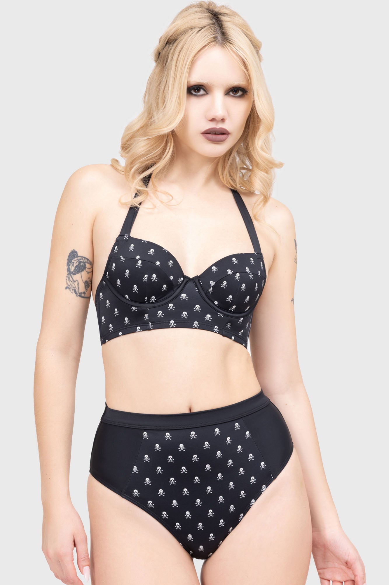 Killstar Raven Reef Bikini Bottoms - Recycled Fabric, Gothic Swimwear