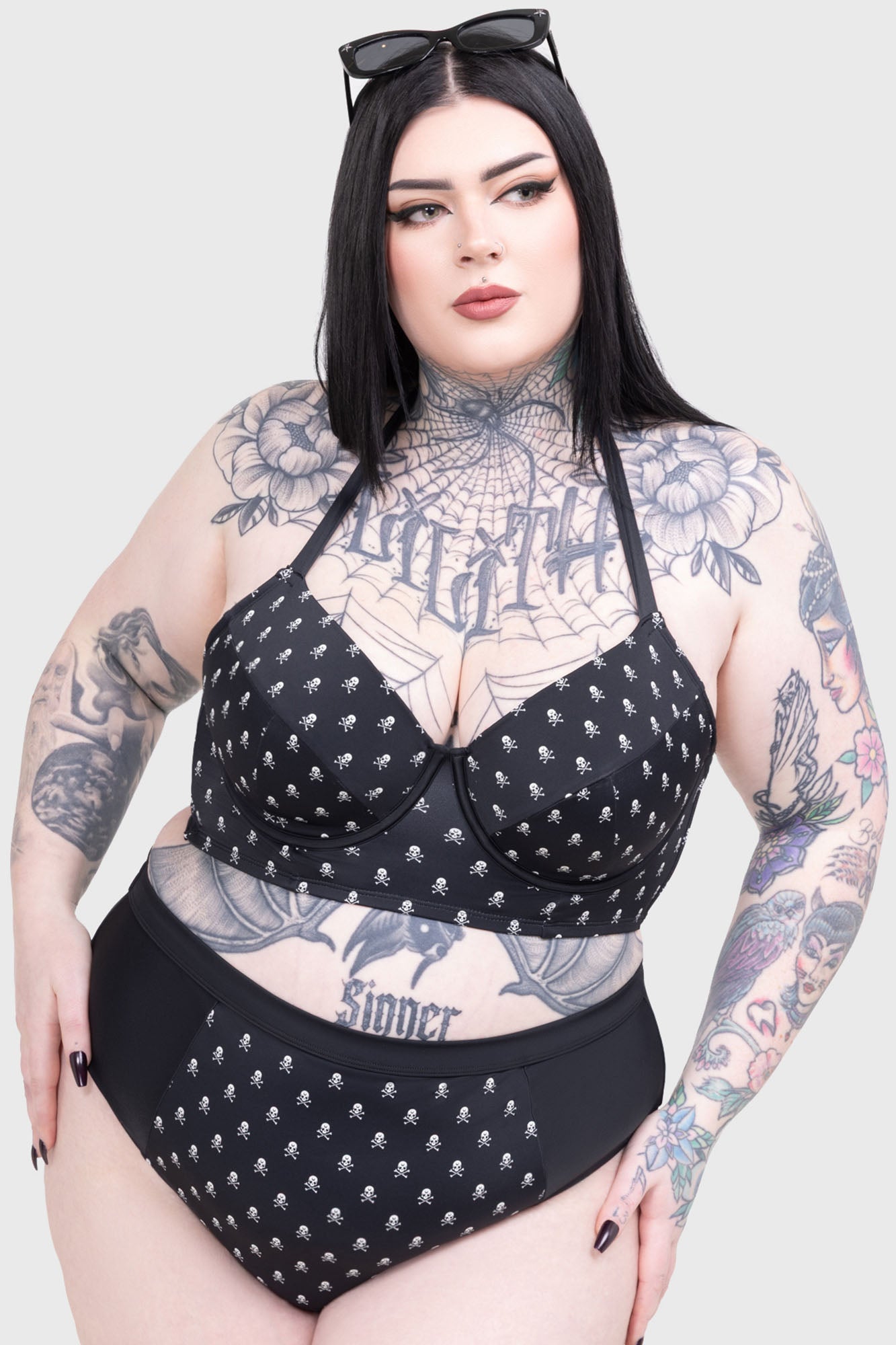 Killstar Raven Reef Bikini Bottoms - Recycled Fabric, Gothic Swimwear