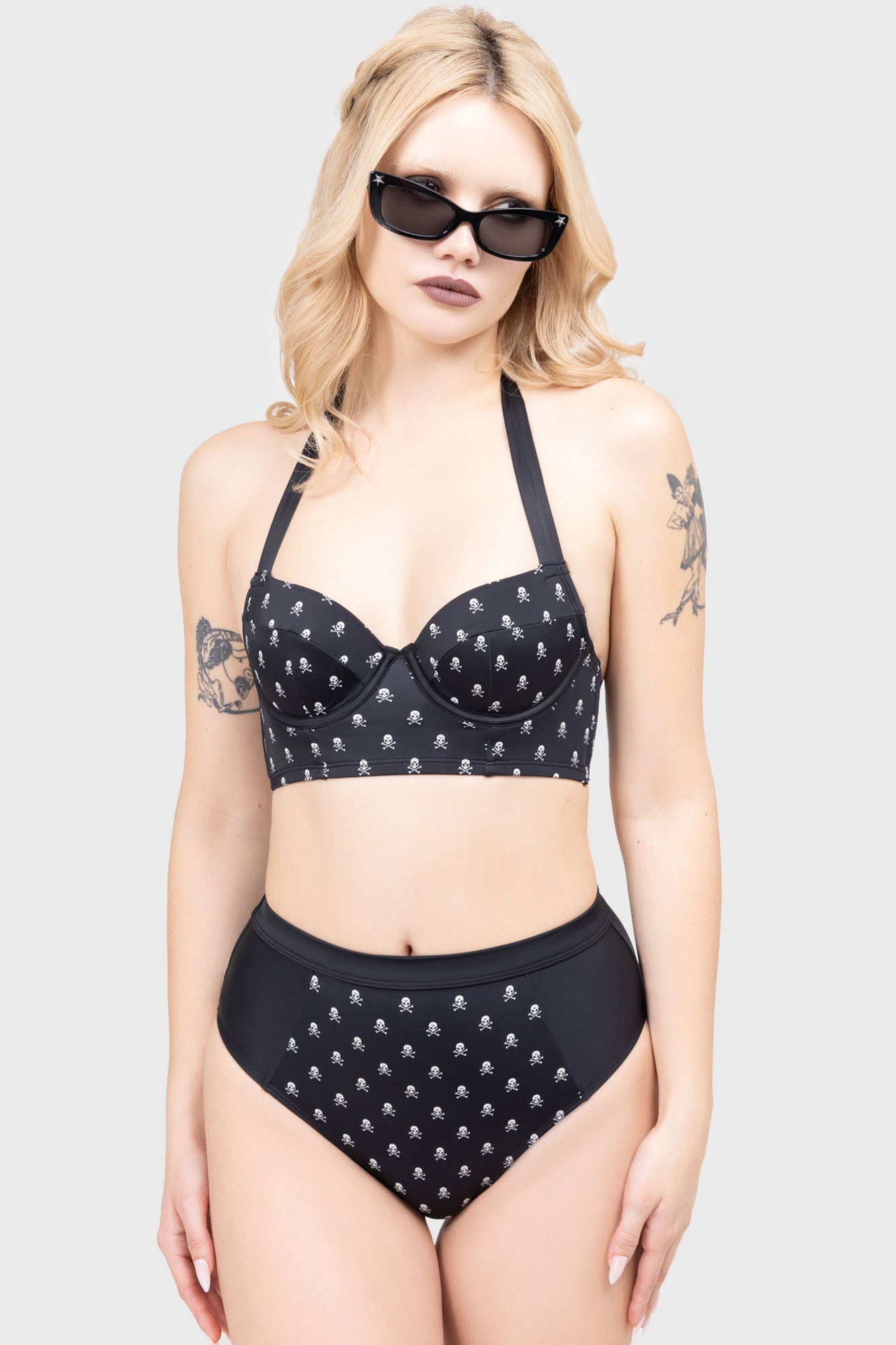 Killstar Raven Reef Bikini Top - Recycled Fabric, Underwire, Adjustable Halter