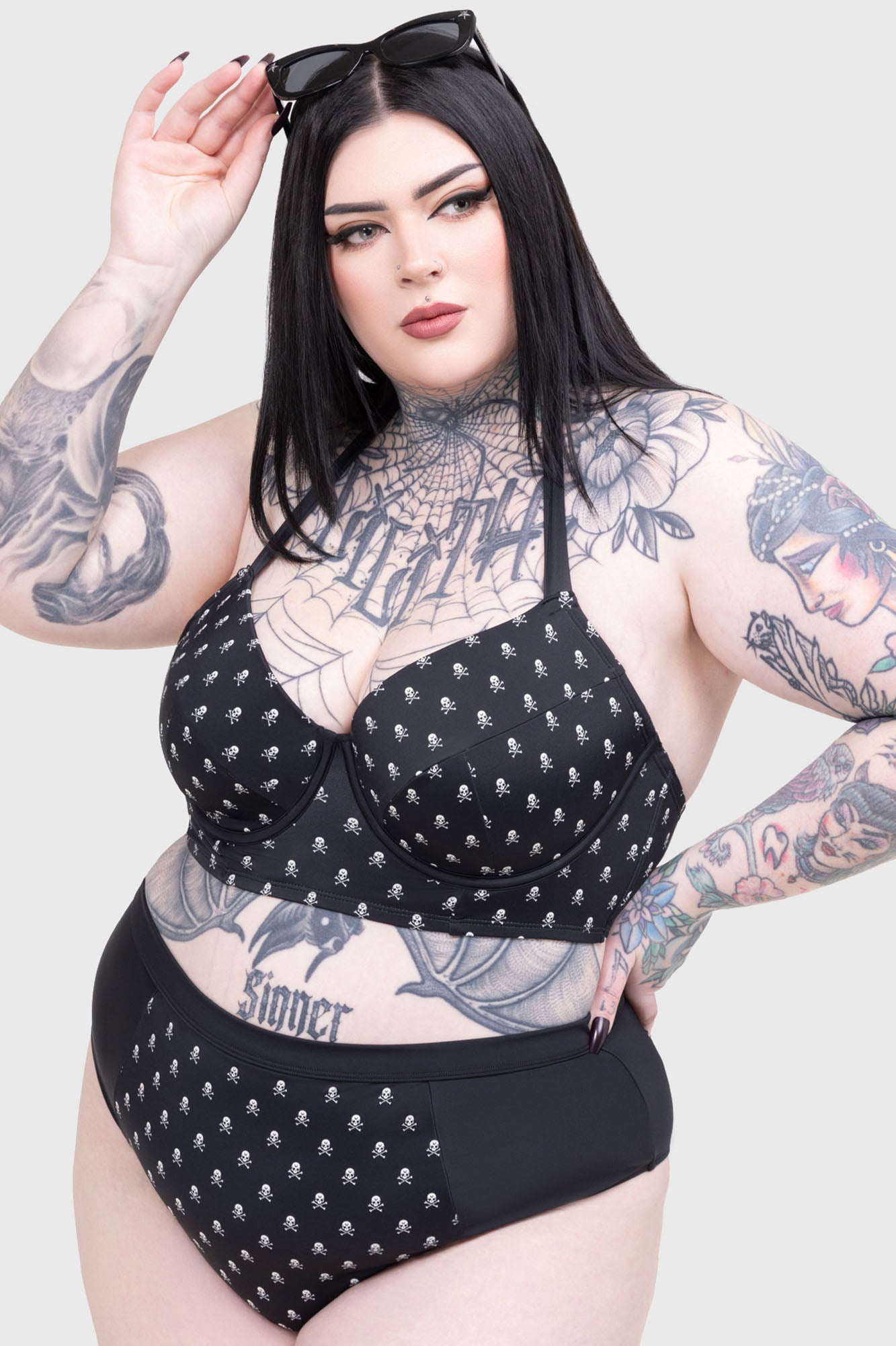 Killstar Raven Reef Bikini Top - Recycled Fabric, Underwire, Adjustable Halter