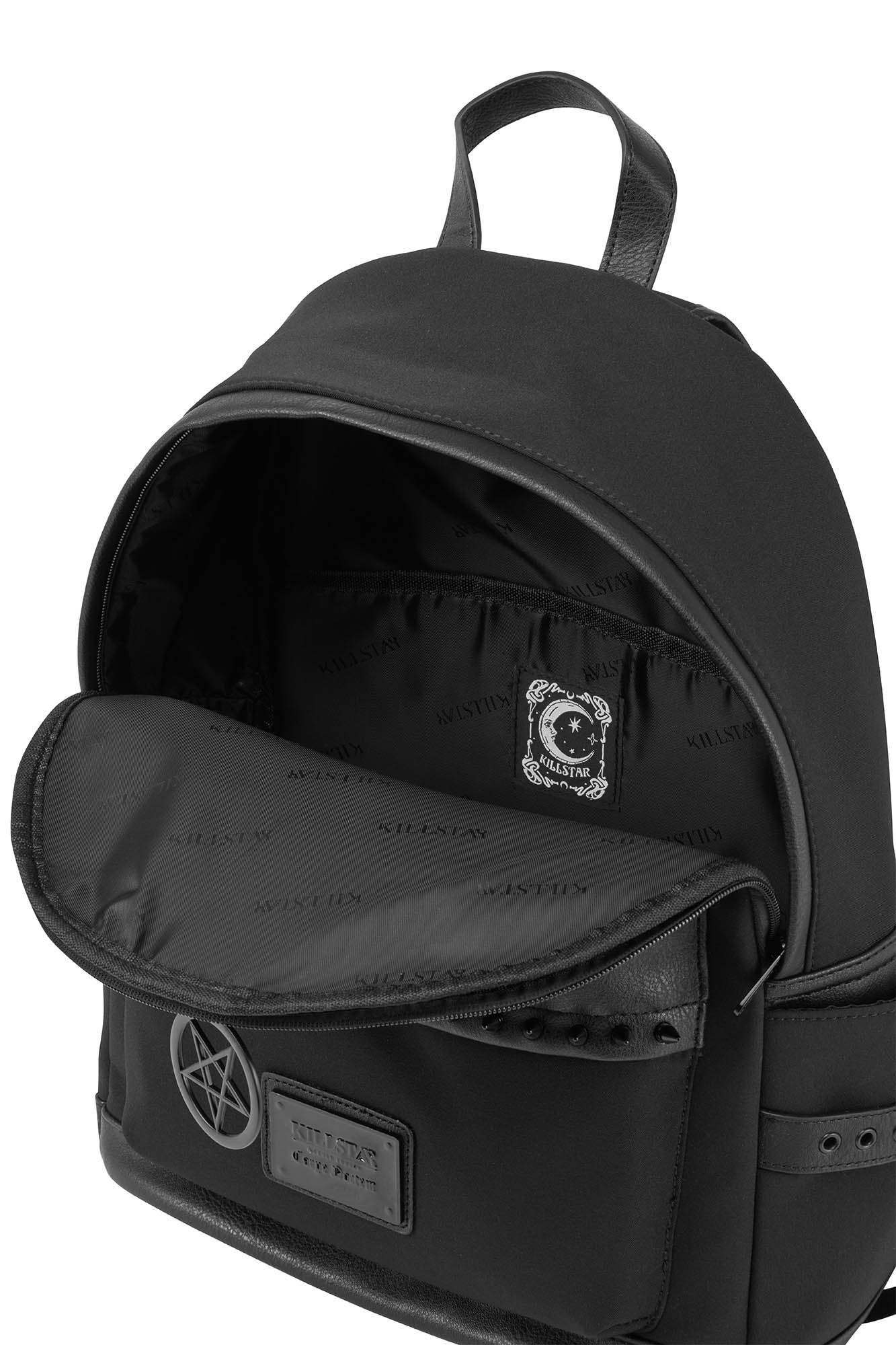 Killstar Speak of The Devil Backpack - Gothic Statement Print with Studs