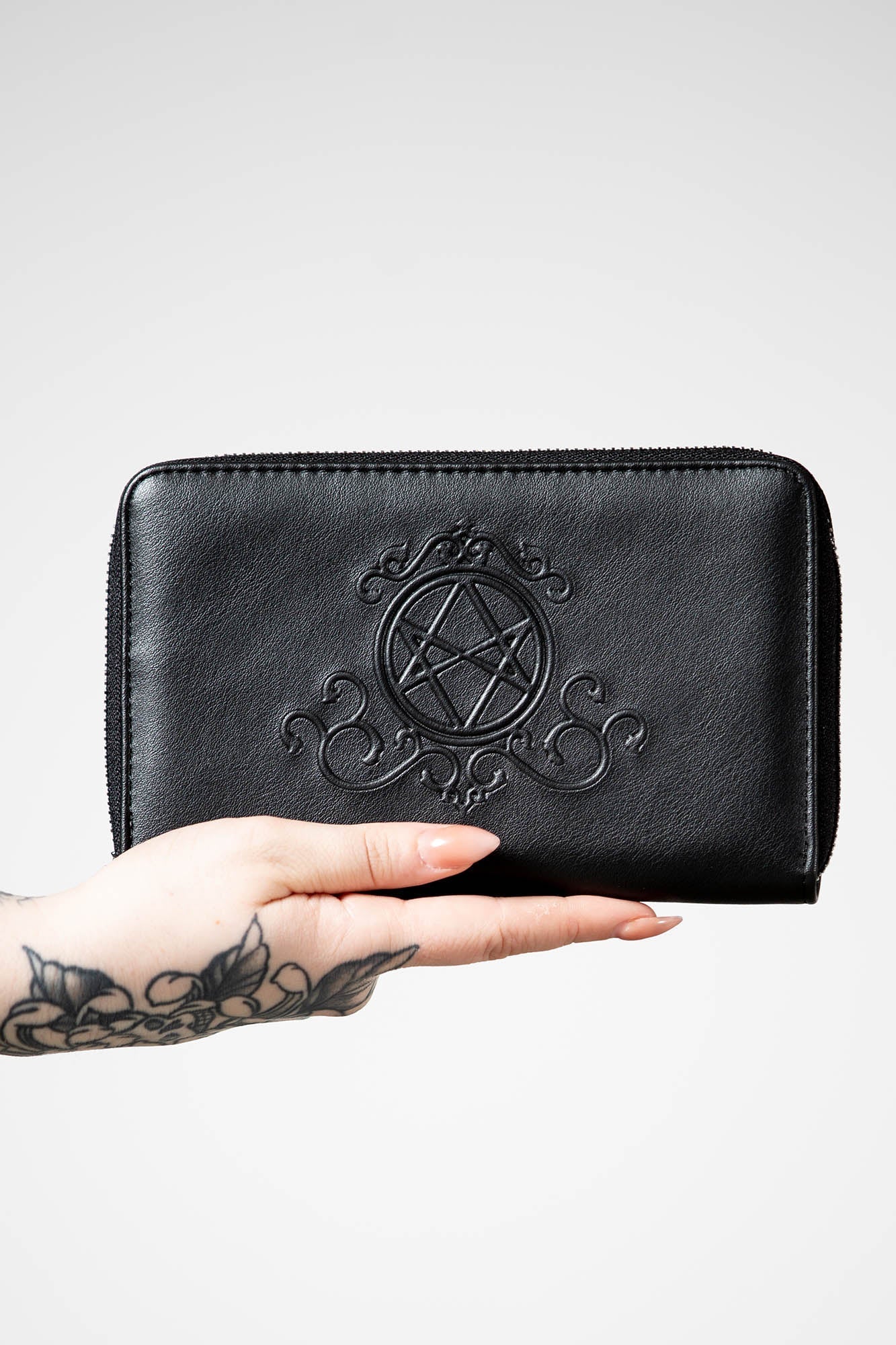 Killstar Spellcaster Wallet - Gothic PU Leather Zip Coin Pocket