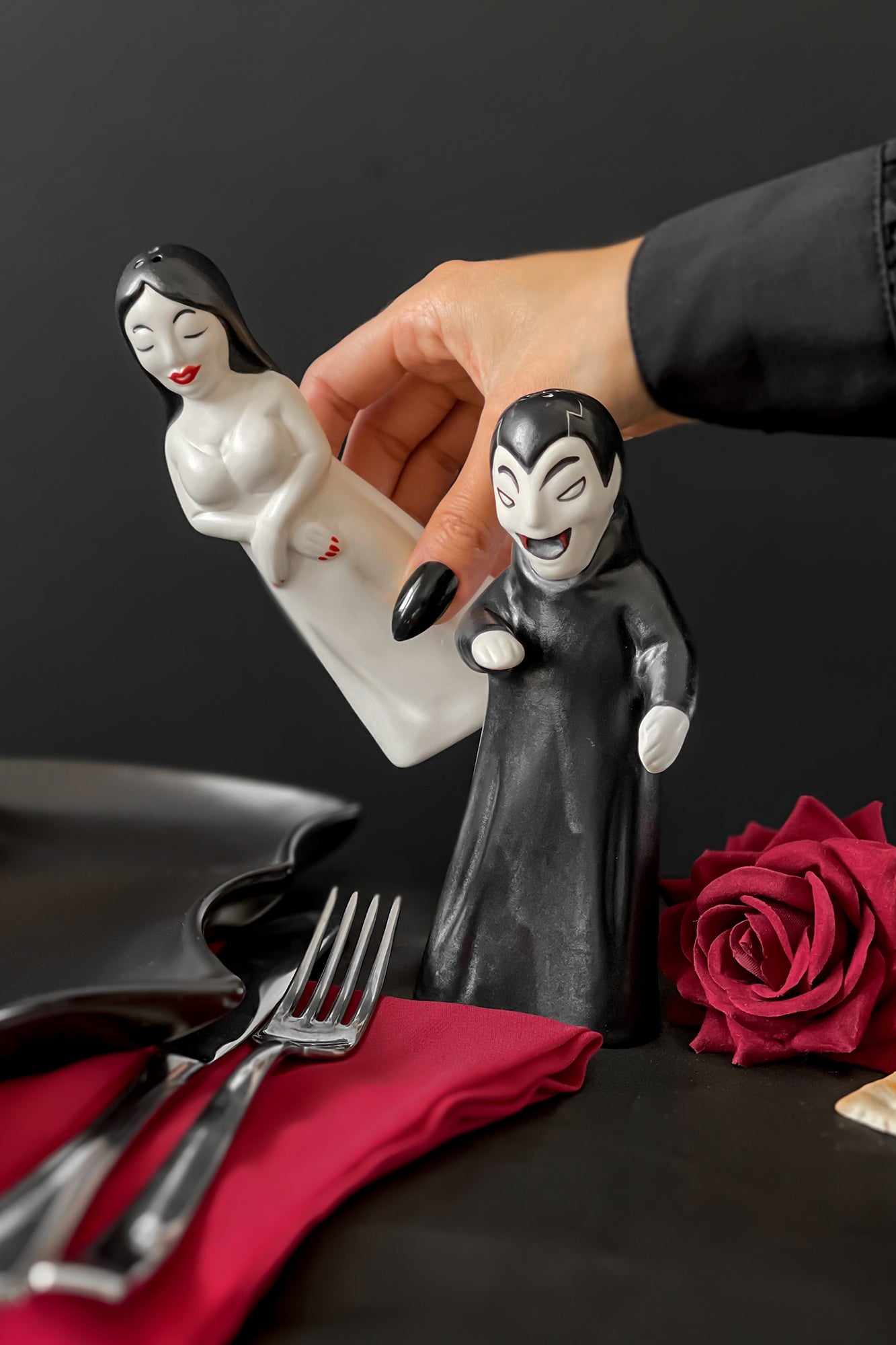 Killstar Vampyre Gothic Ceramic Salt & Pepper Shaker Set
