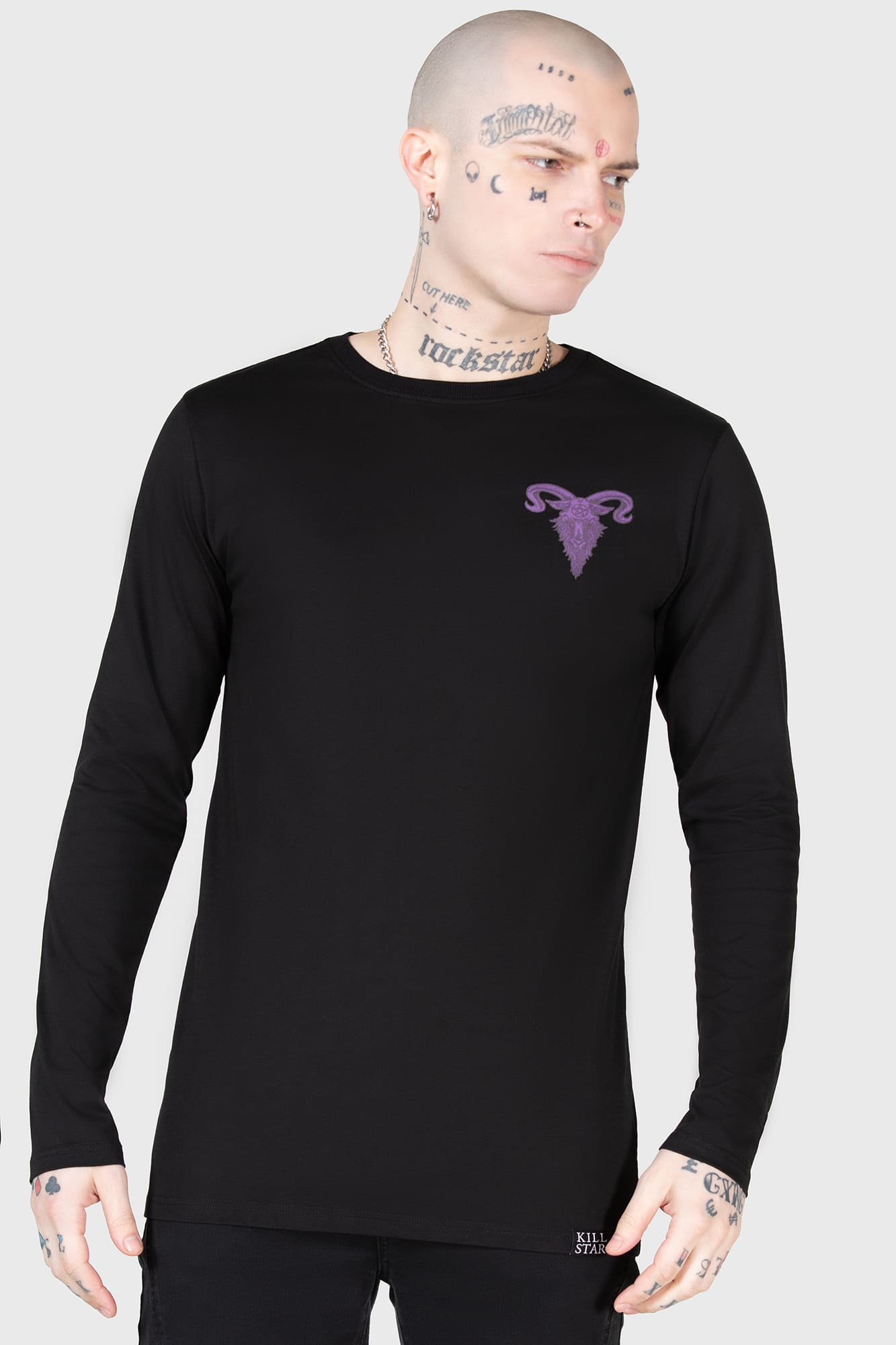 Killstar Witching Hour Graphic Cotton Long Sleeve Top