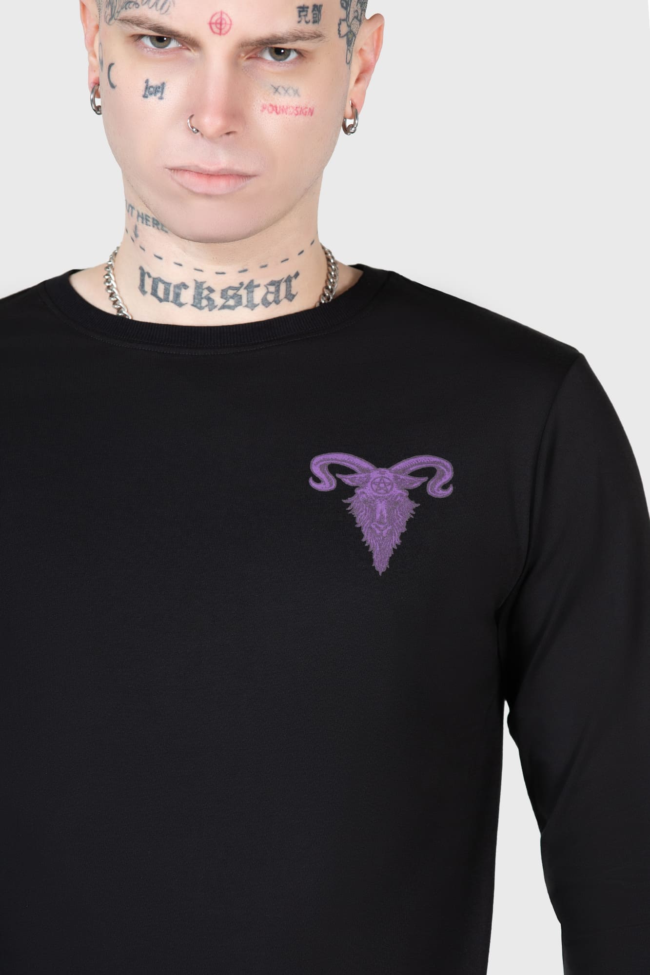 Killstar Witching Hour Graphic Cotton Long Sleeve Top