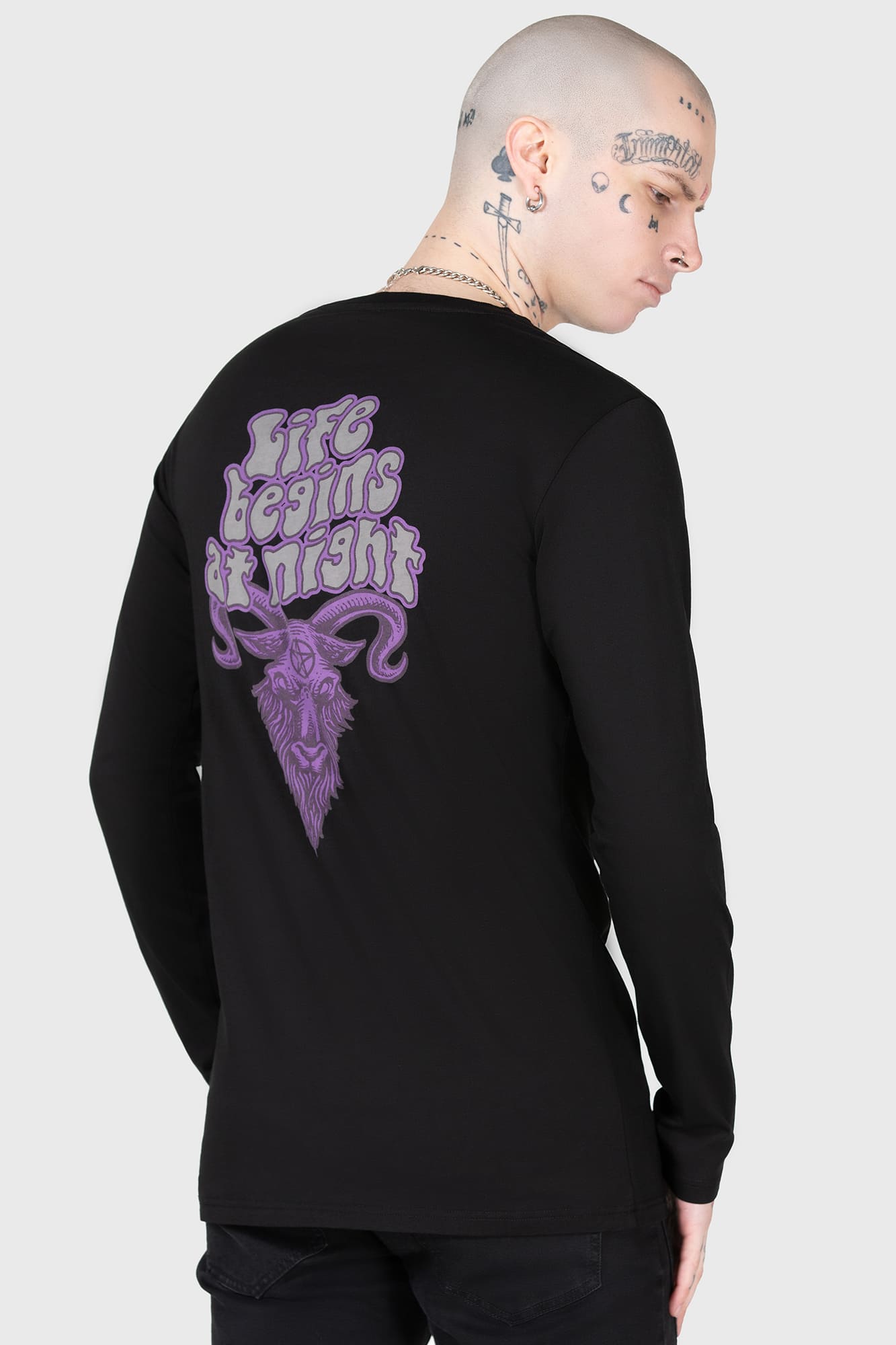 Killstar Witching Hour Graphic Cotton Long Sleeve Top