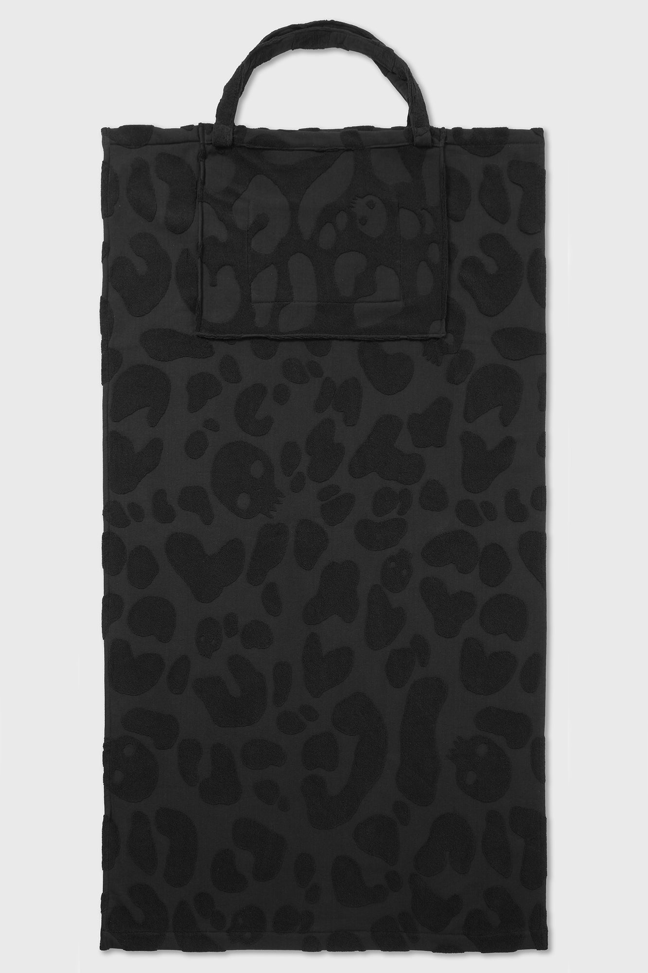 Killstar Leopard Print Beach Towel Bag with Front Pocket
