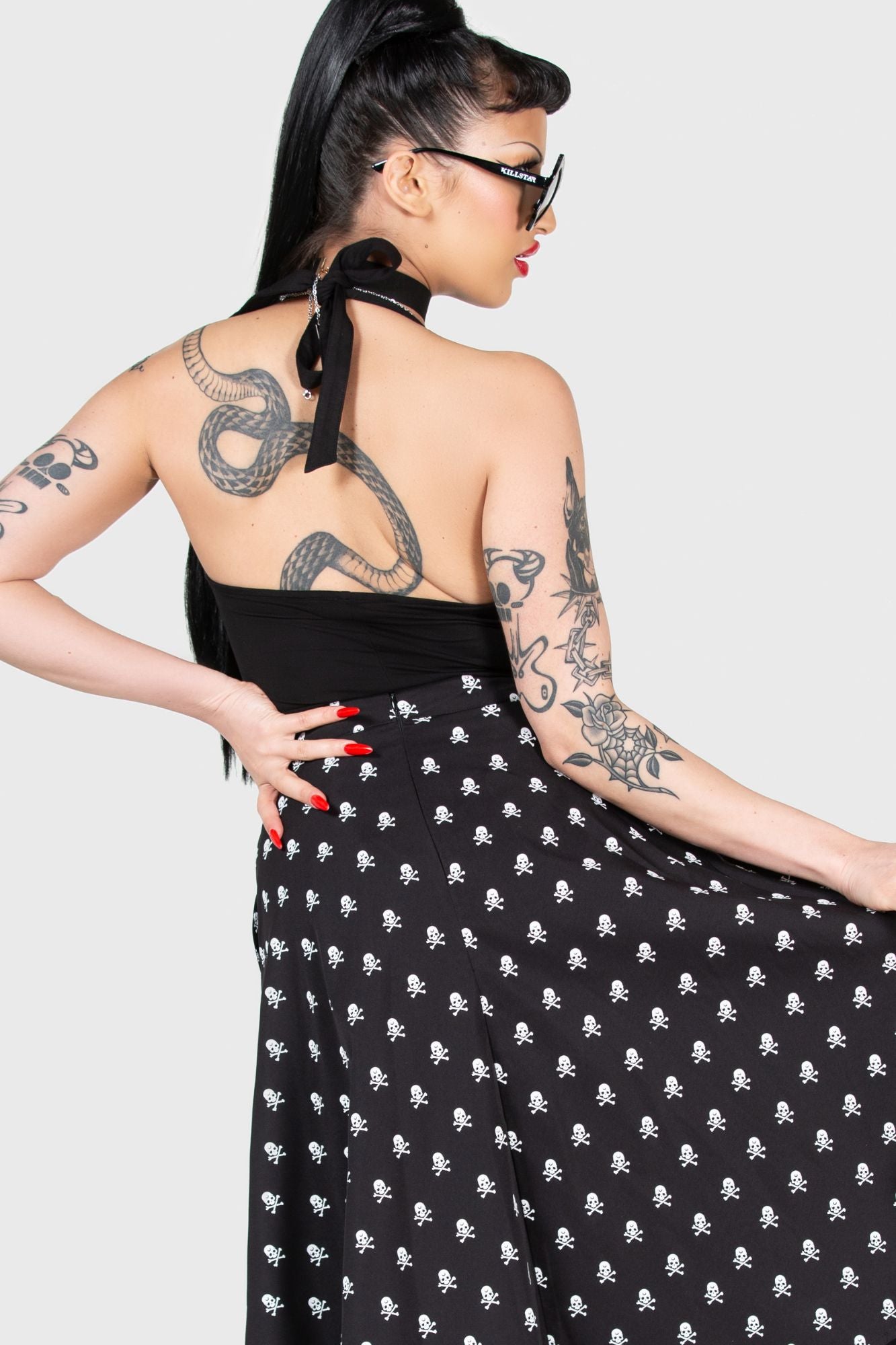 KILLSTAR Real Gone Adjustable Halter Top - Soft Stretch Fabric