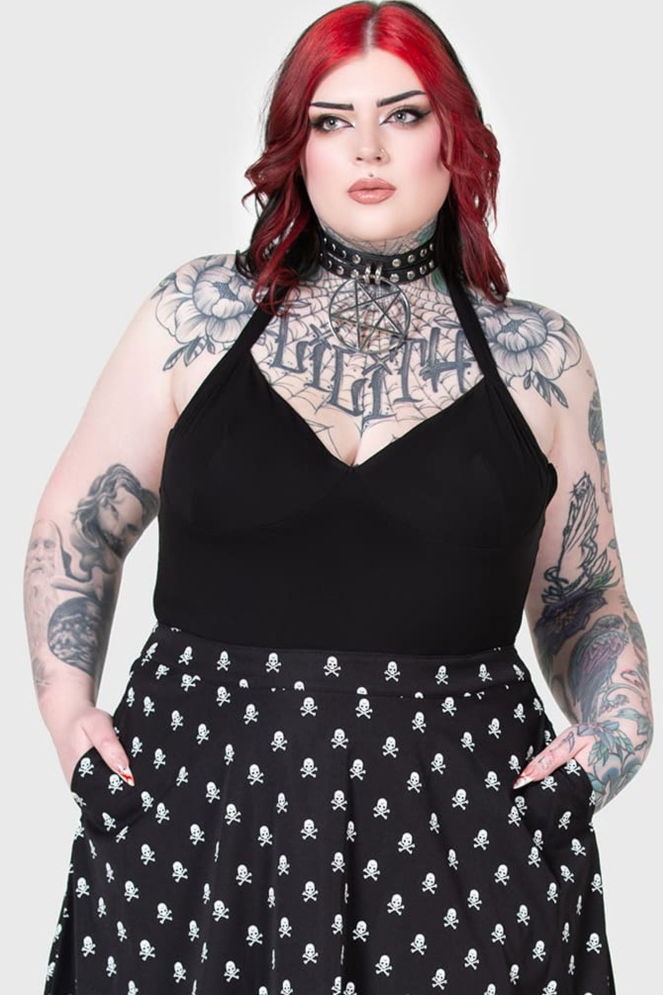 KILLSTAR Real Gone Adjustable Halter Top - Soft Stretch Fabric