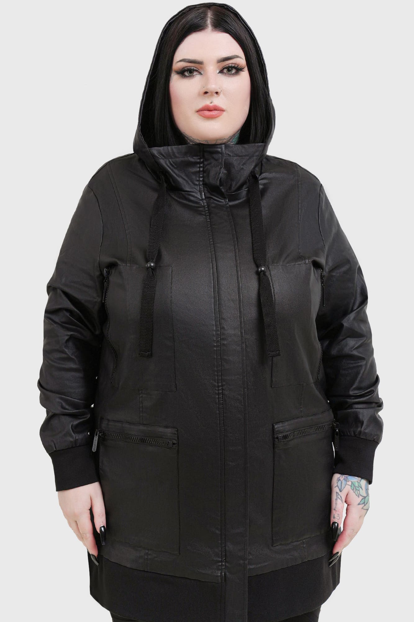 Killstar Miss Doomsday Waterproof Hooded Jacket