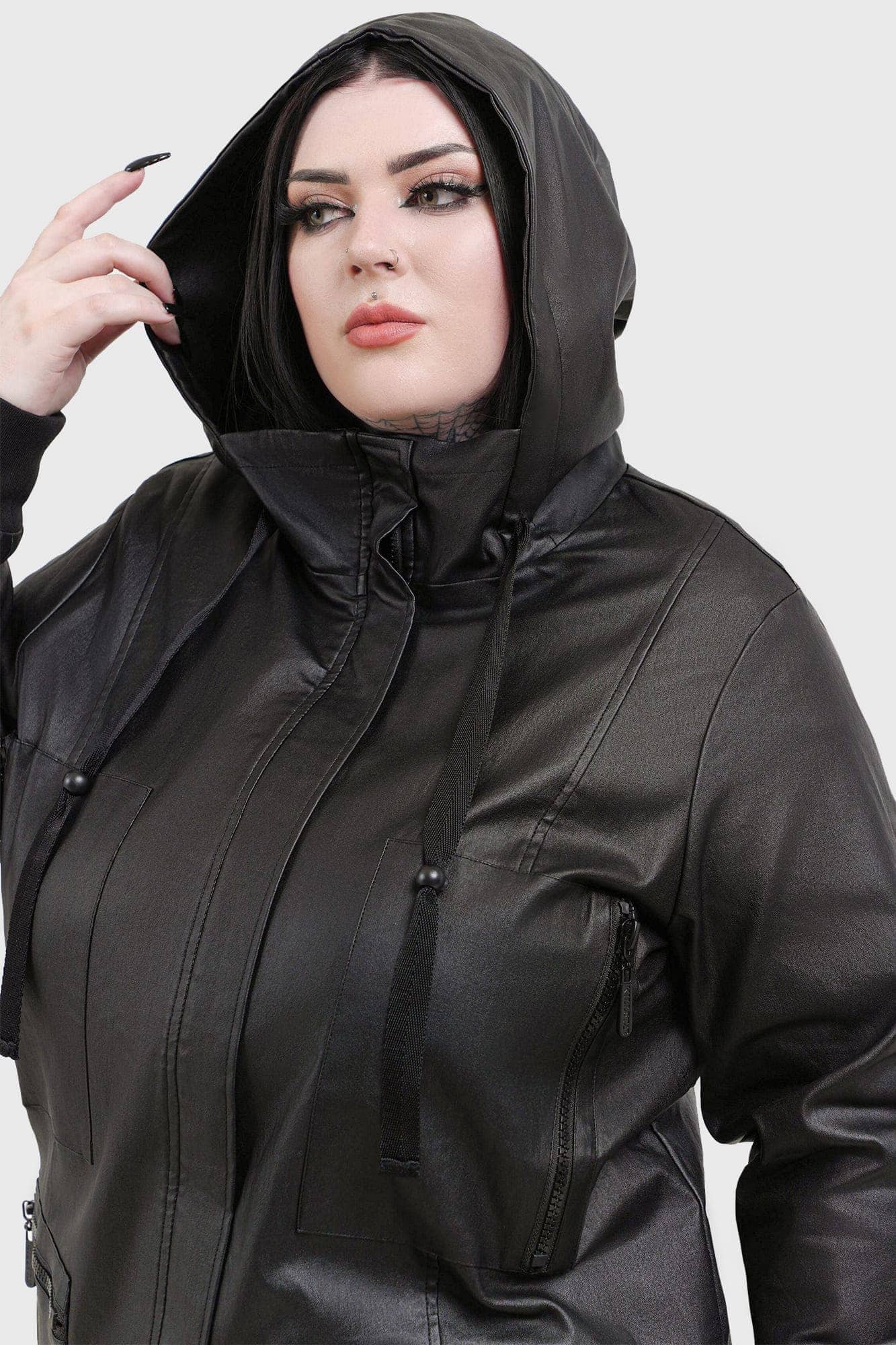 Killstar Miss Doomsday Waterproof Hooded Jacket
