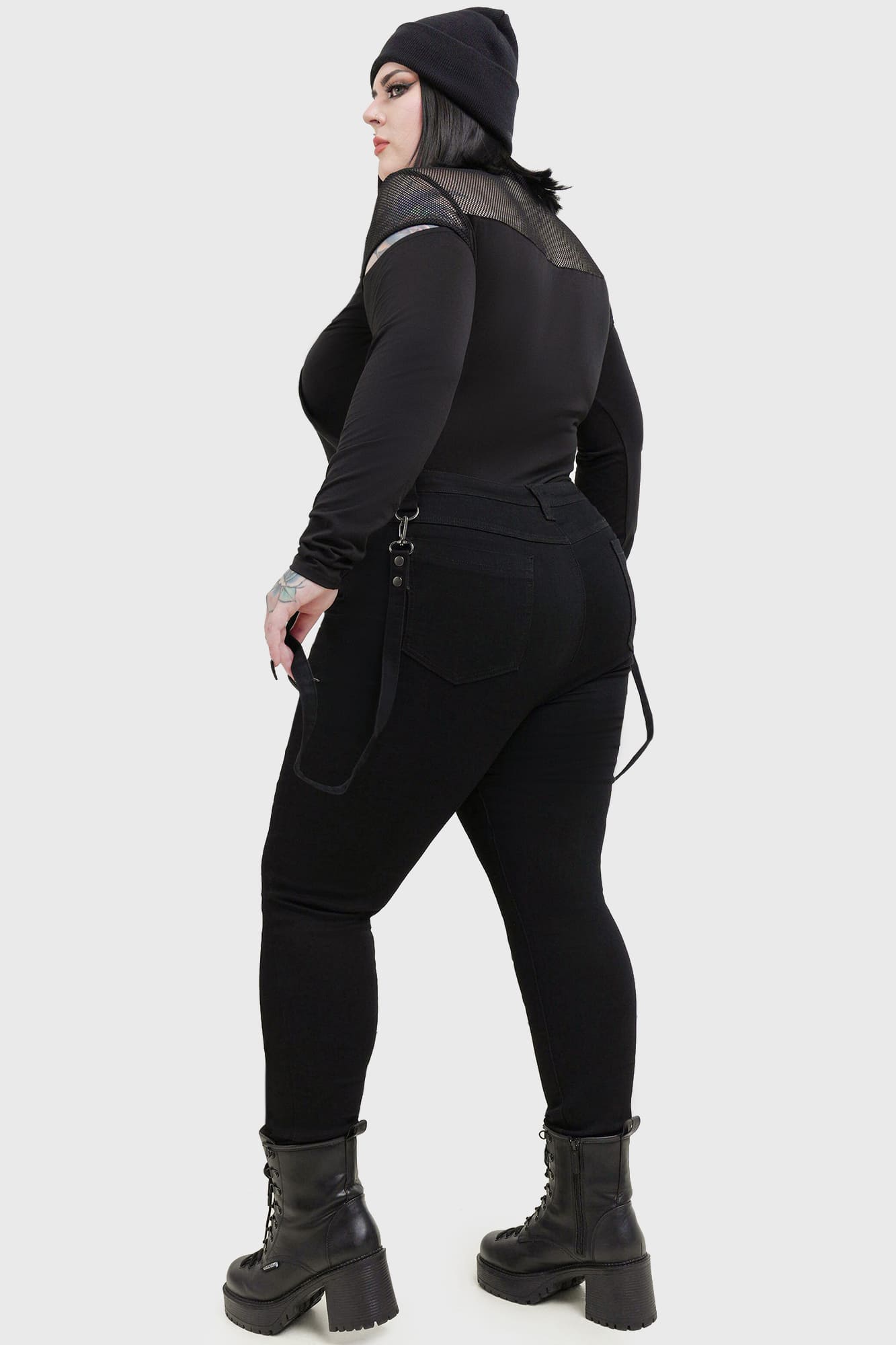 Killstar Baphster Stretch Cotton Jeans with Baphomet Print