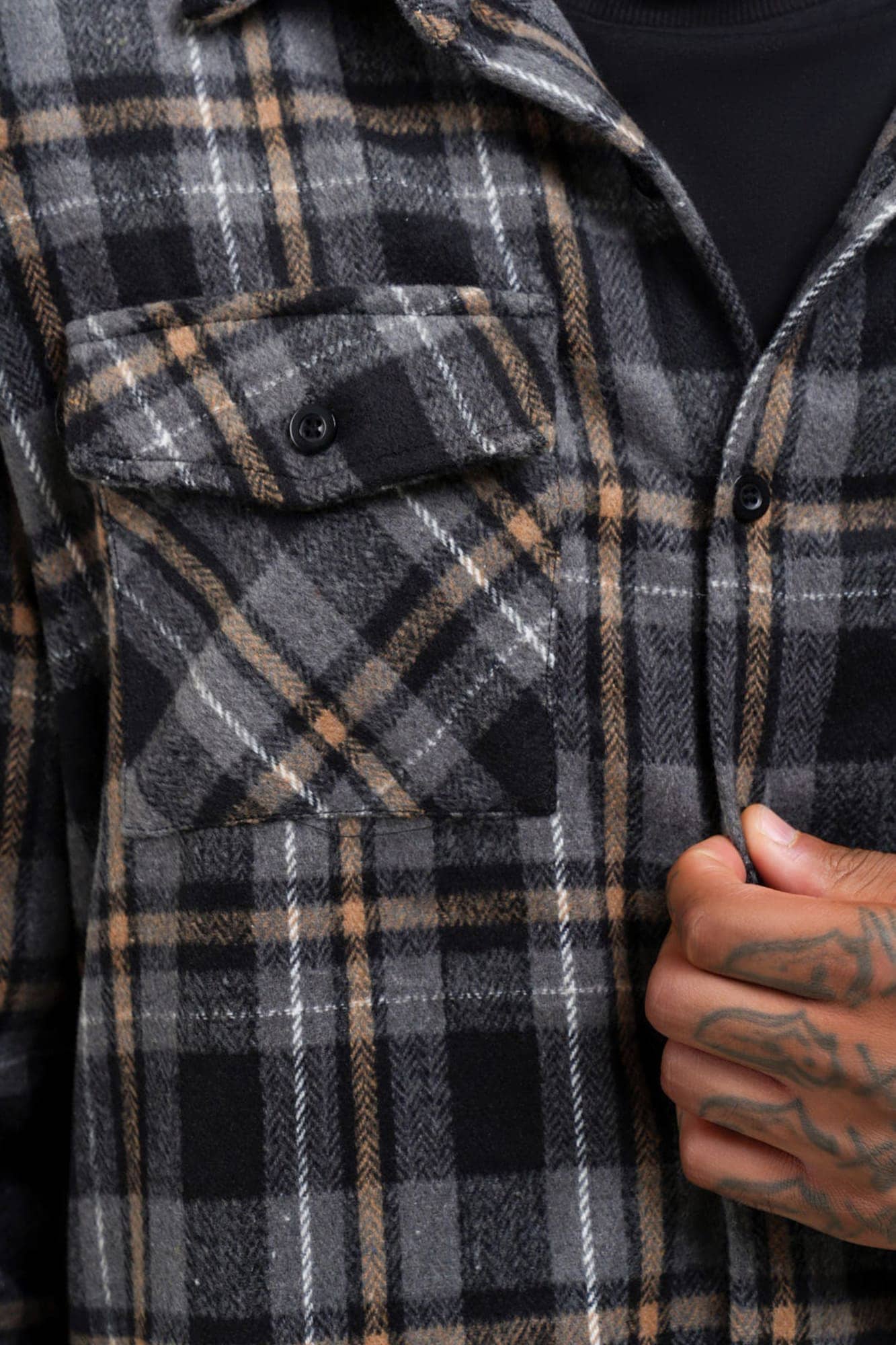Killstar Burning Light Check Shirt - Soft Brushed Fabric, Relaxed Fit