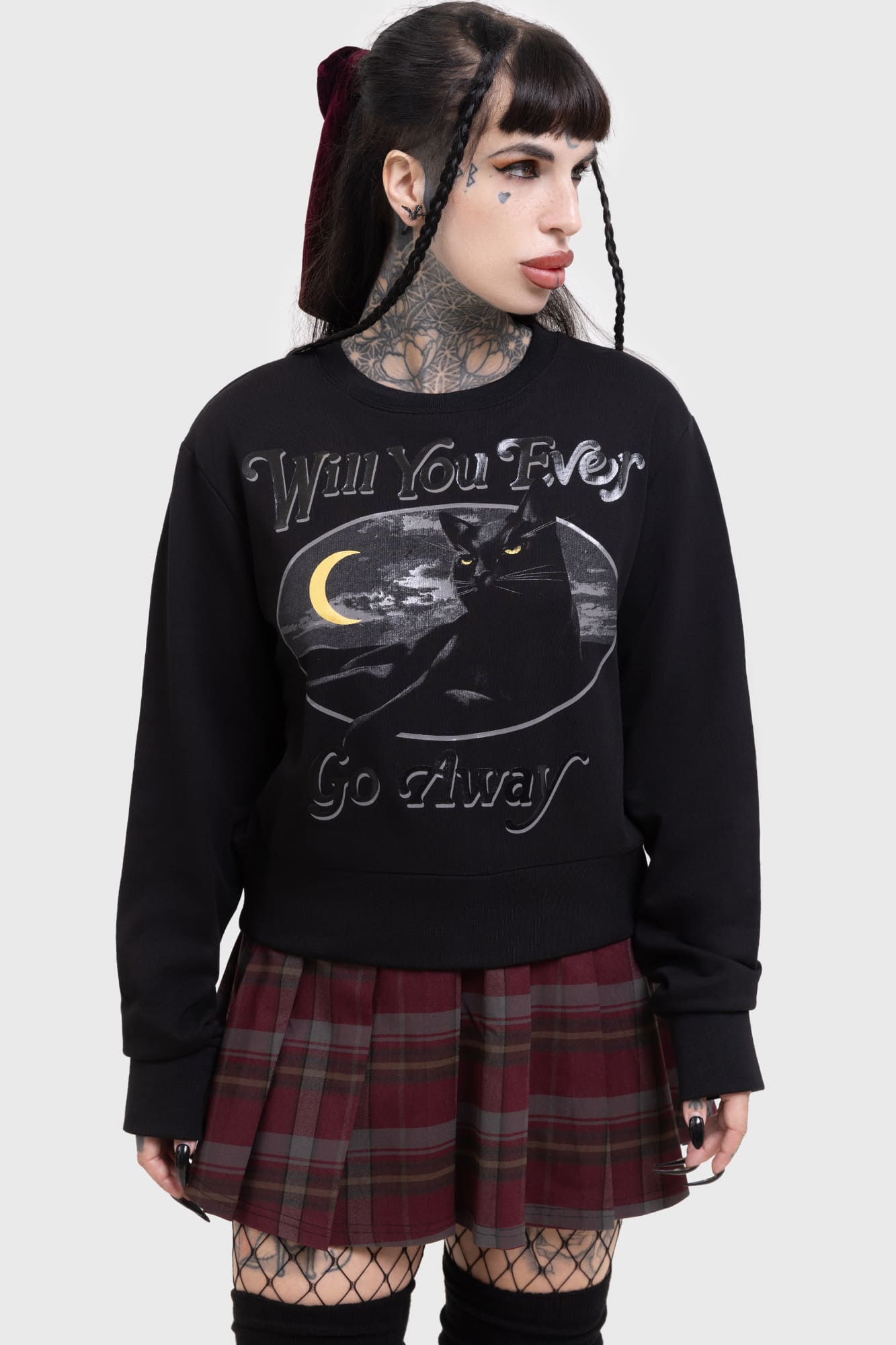 Killstar Go Away Graphic Cotton Sweatshirt
