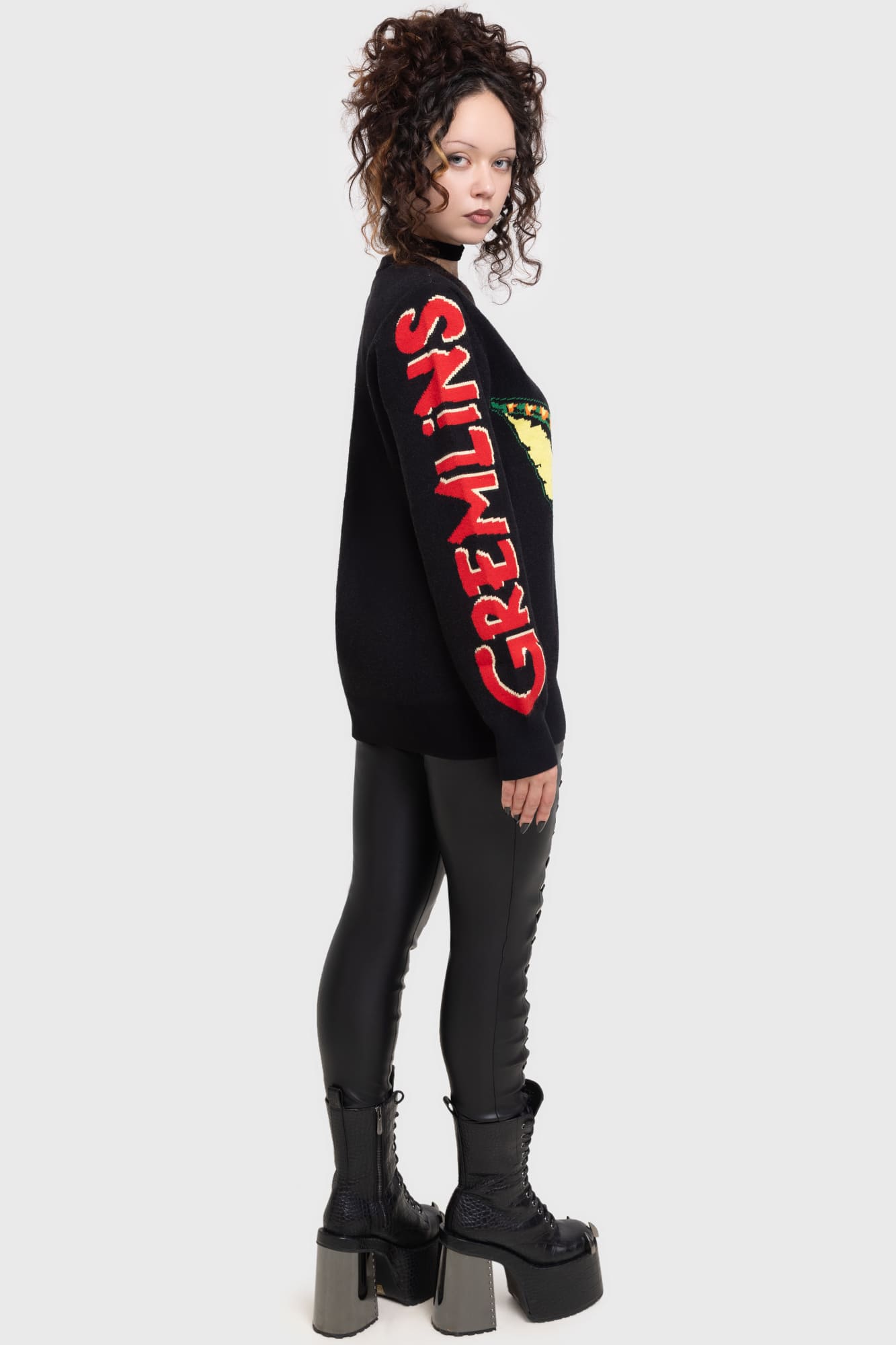 Killstar Gremlins Stripe Knit Sweater - Licensed Crewneck