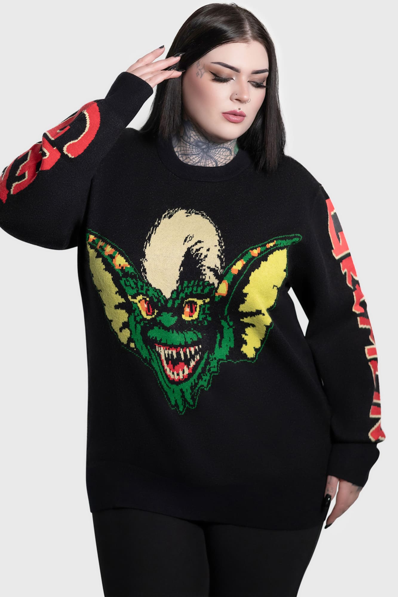 Killstar Gremlins Stripe Knit Sweater - Licensed Crewneck