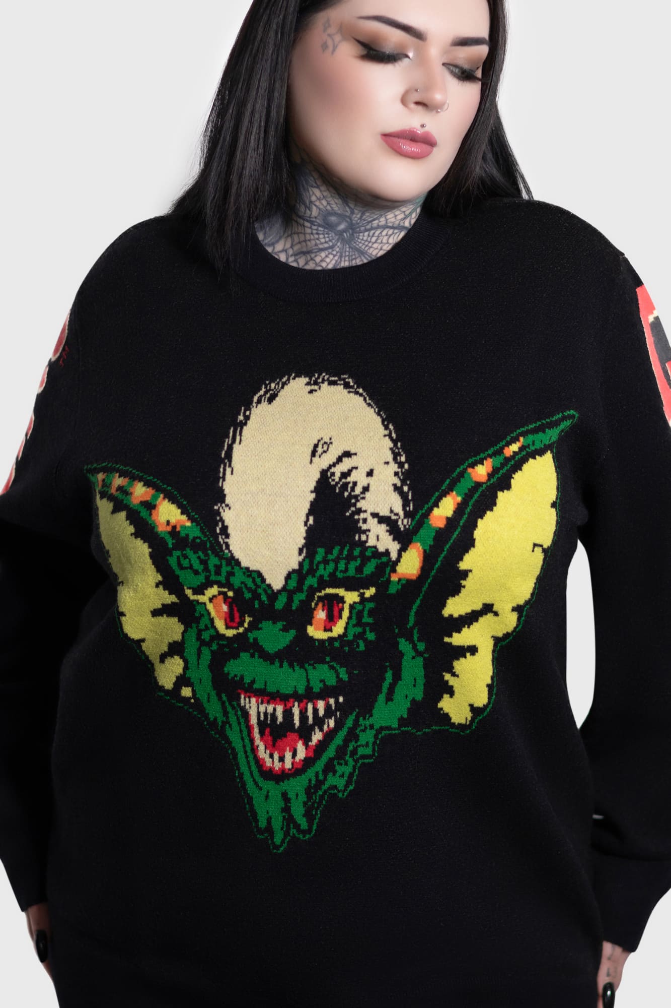 Killstar Gremlins Stripe Knit Sweater - Licensed Crewneck