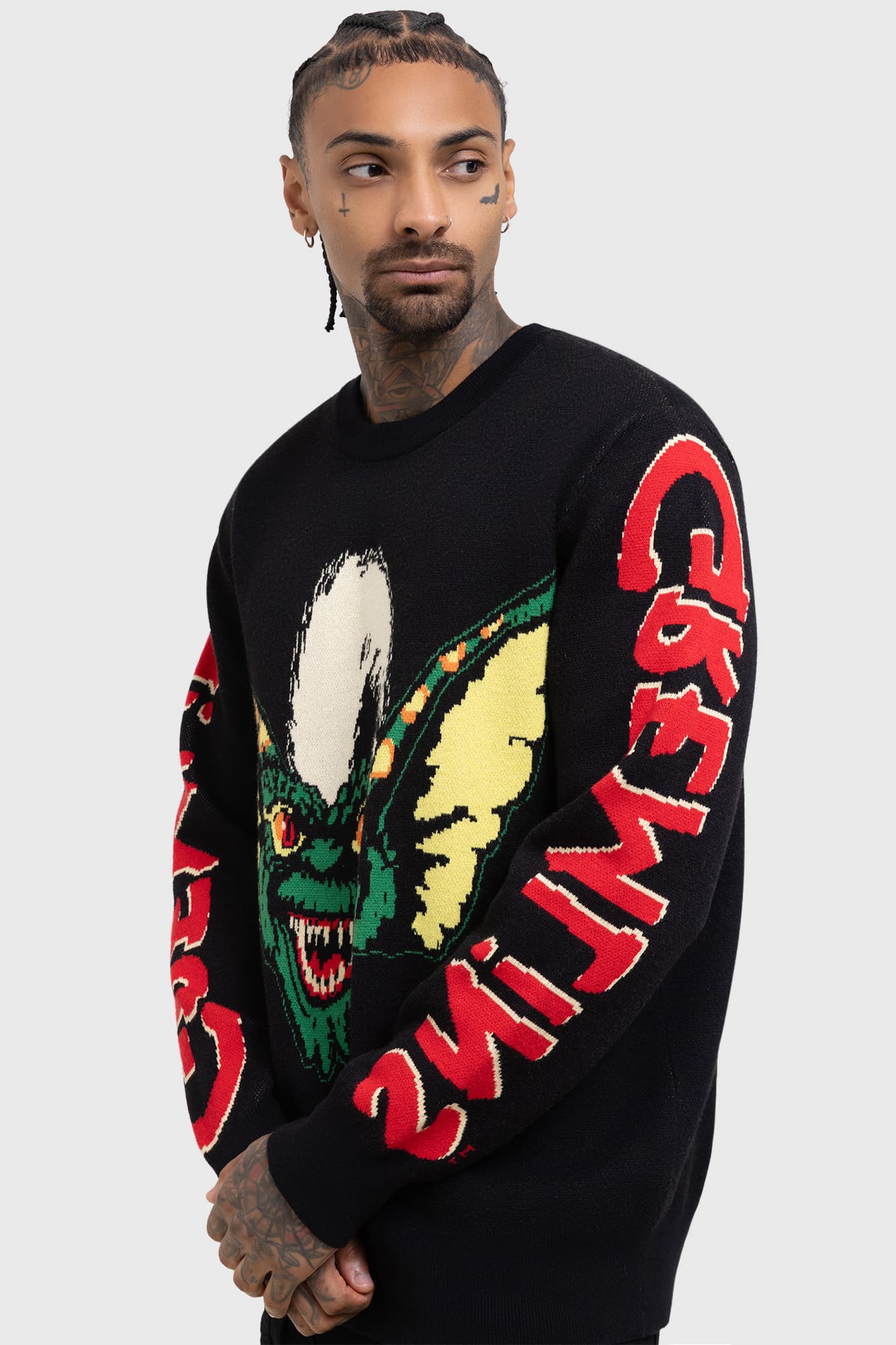 Killstar Gremlins Stripe Knit Sweater - Licensed Crewneck