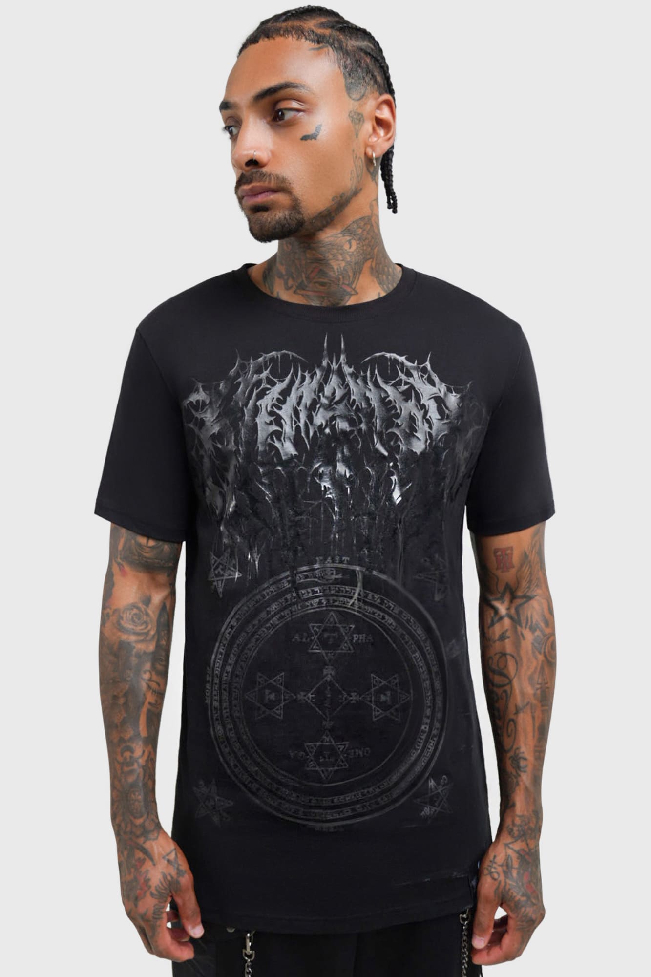 Killstar Neither Nights Graphic Cotton T-Shirt - Relaxed Fit